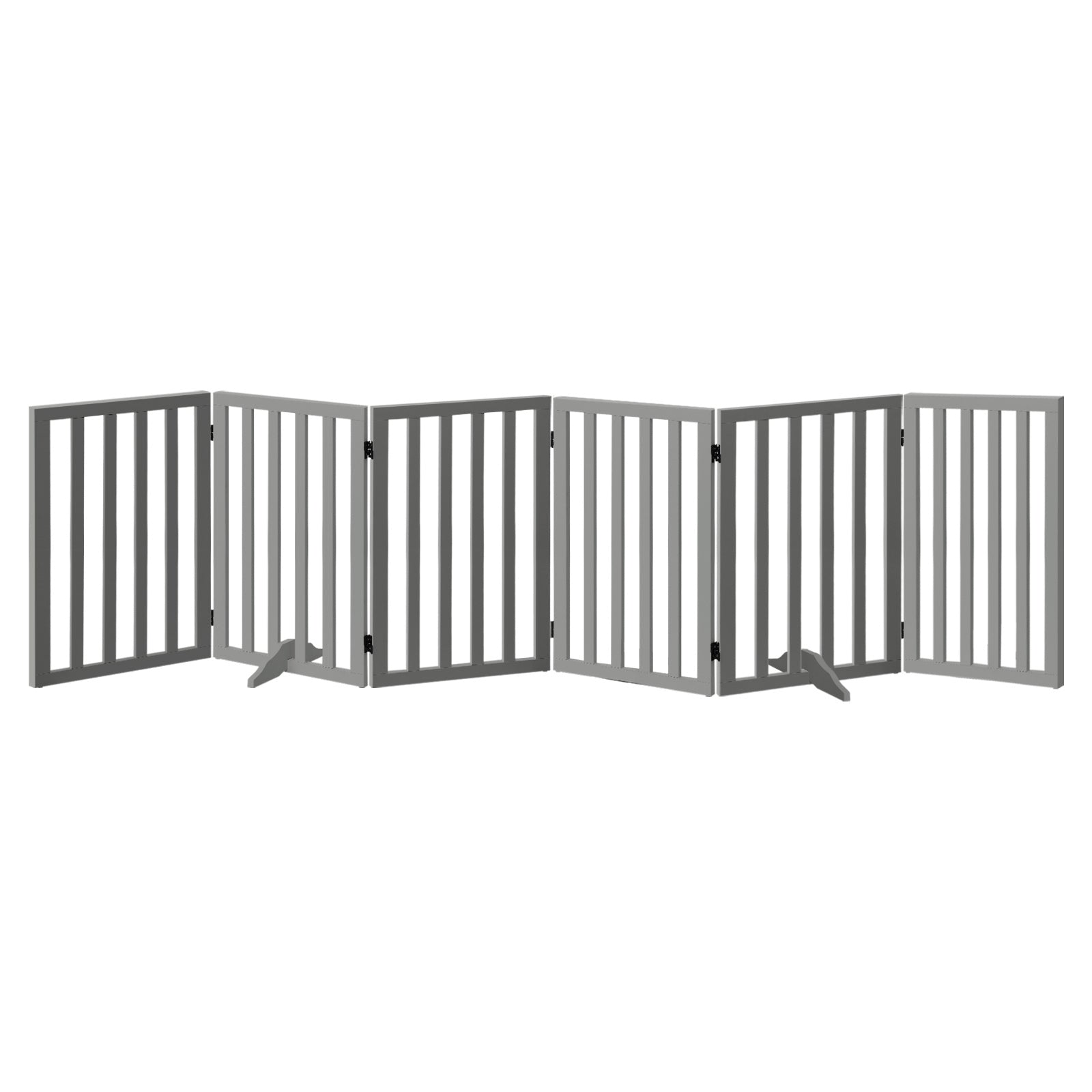Alopet Wooden Pet Gate Dog Fence Grey Safety Stair Barrier Security Door 80cm - Sunyee