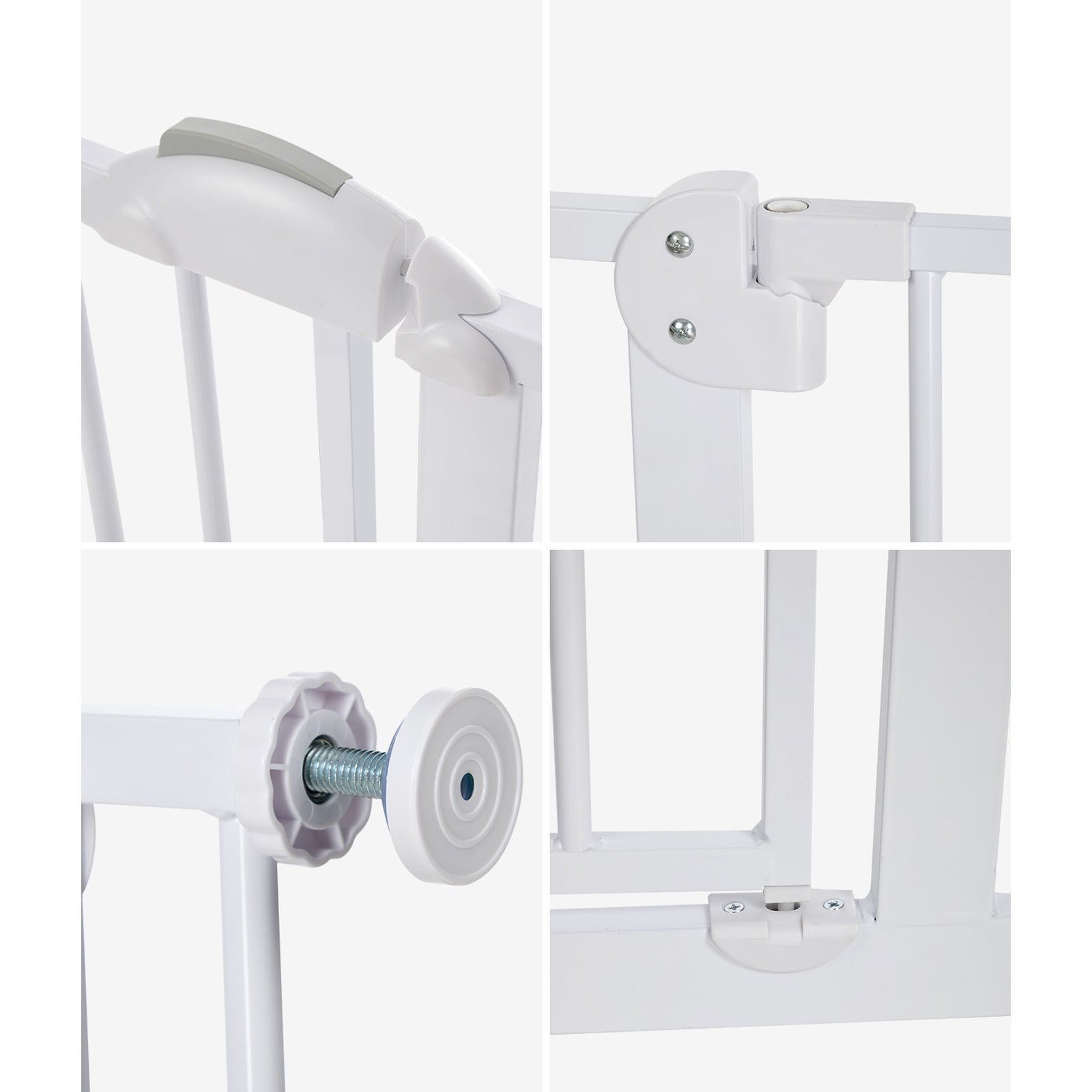Alopet 78cm Retractable Safety Gate Pet Dog Cat Fence Guard Door White - Sunyee