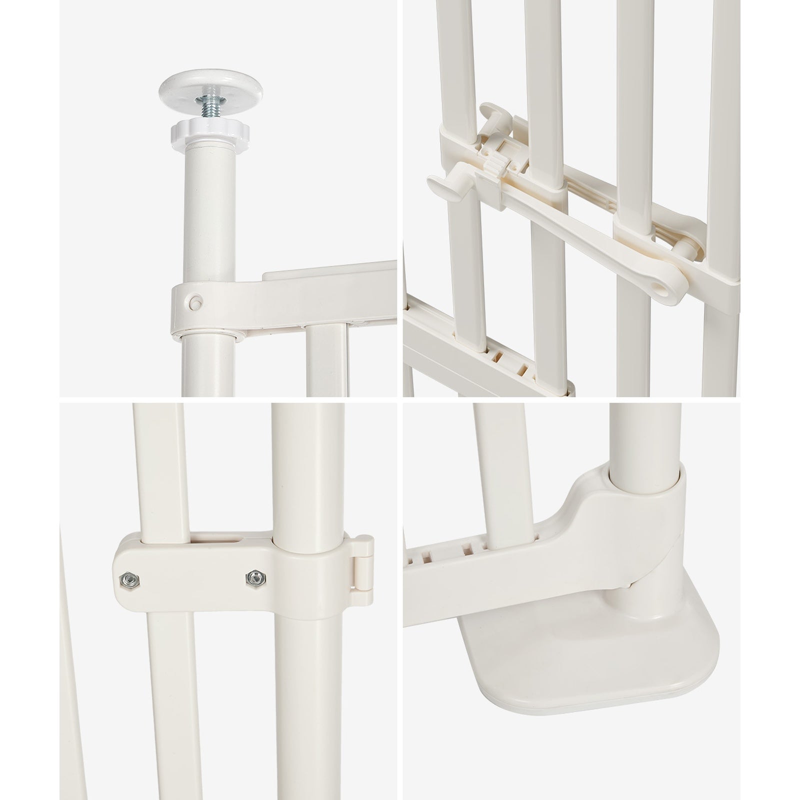 Alopet 190cm-264cm Retractable Safety Gate Pet Dog Cat Extra Tall Fence White - Sunyee