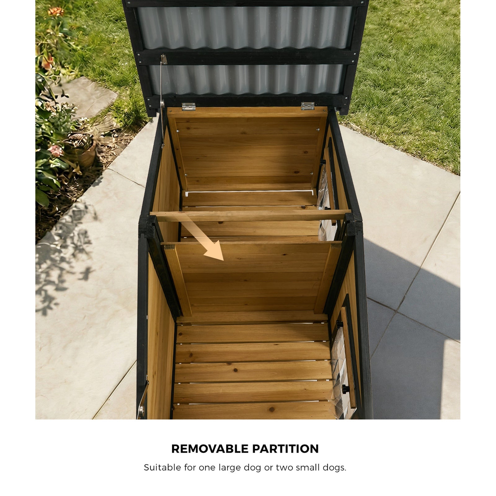 Alopet Dog Kennel Outdoor Indoor Pet House Wooden Cage Puppy Cabin Crate Kennels - Sunyee