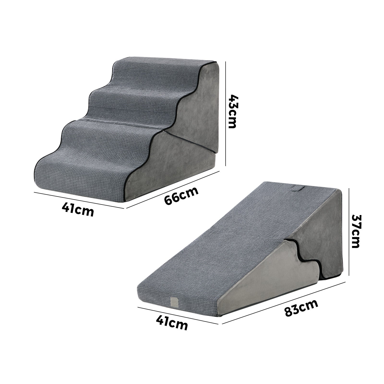 Alopet Pet Ramp Foam Dog Cover Stairs Washable Ladder For Bed Sofa Car 4 Steps