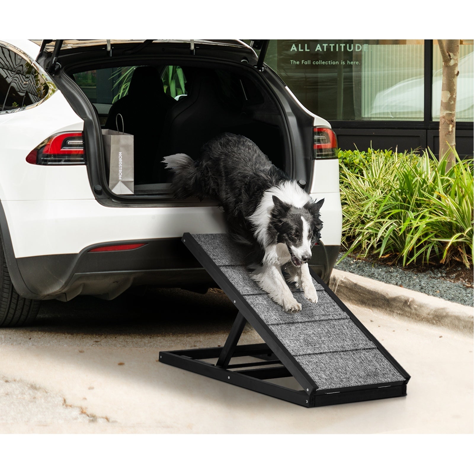 Alopet Dog Pet Ramp Adjustable Height Dogs Stairs Bed Sofa Car Foldable 70cm - Sunyee