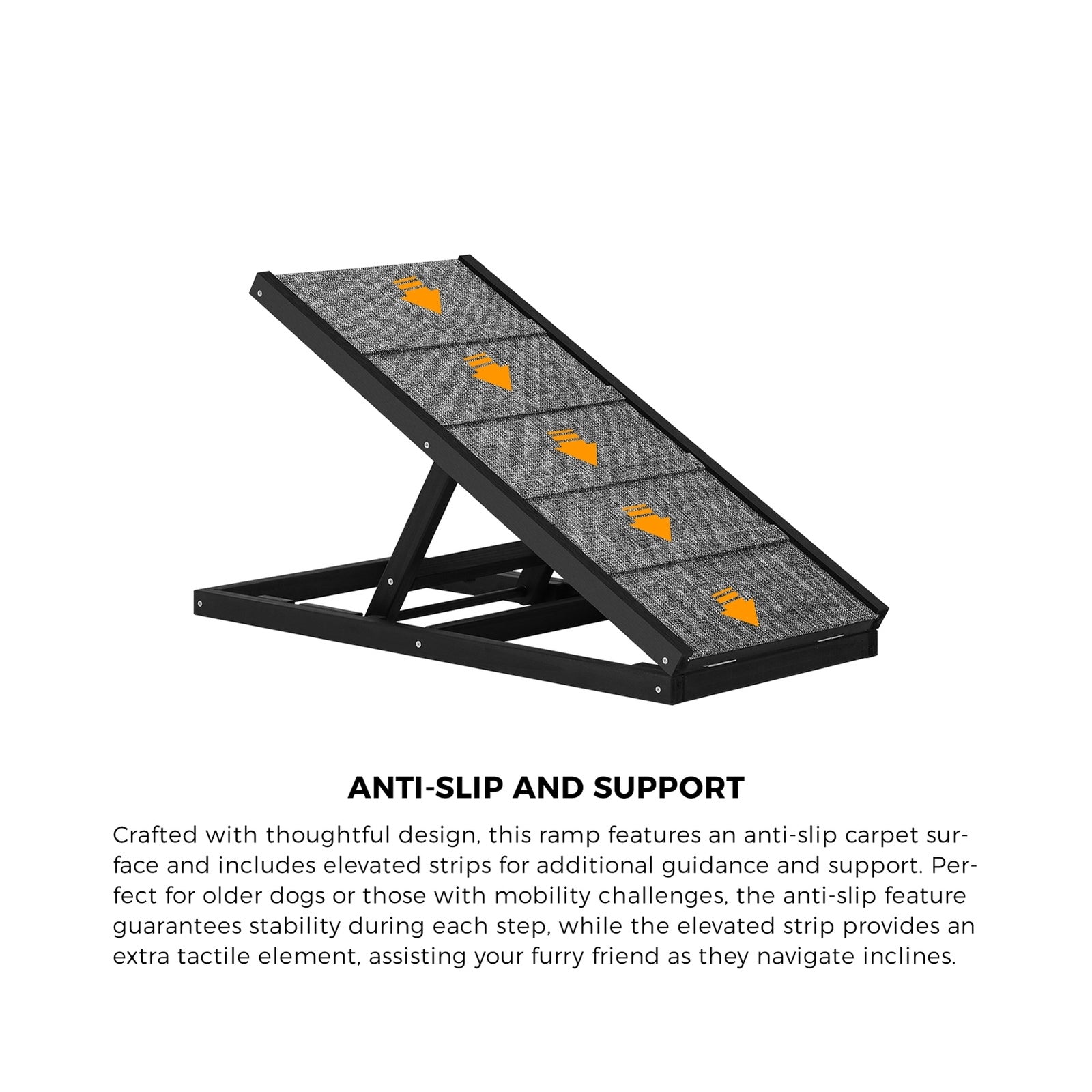 Alopet Dog Pet Ramp Adjustable Height Dogs Stairs Bed Sofa Car Foldable 70cm - Sunyee