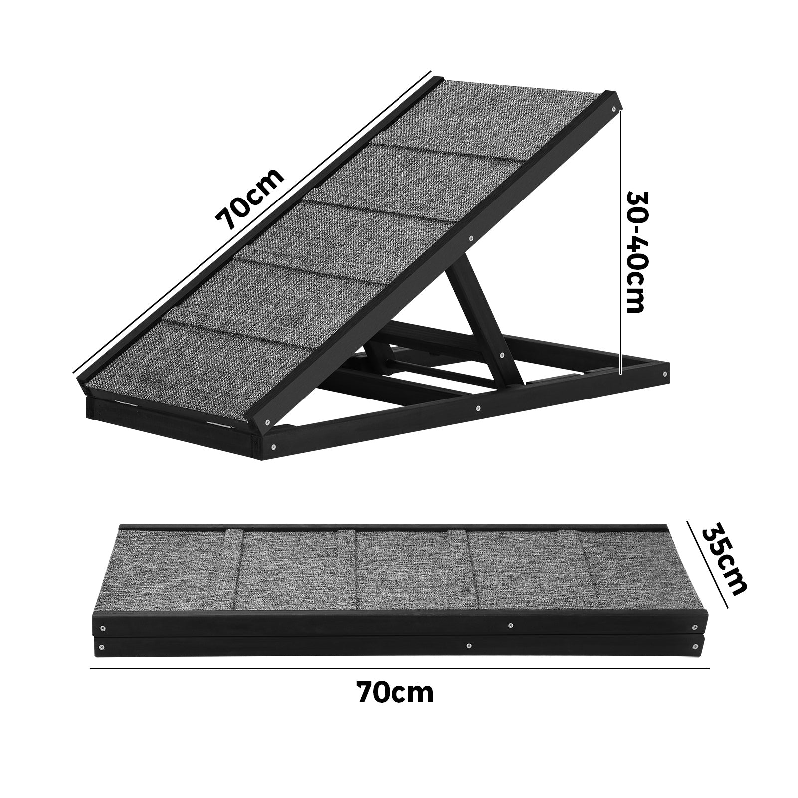 Alopet Dog Pet Ramp Adjustable Height Dogs Stairs Bed Sofa Car Foldable 70cm - Sunyee