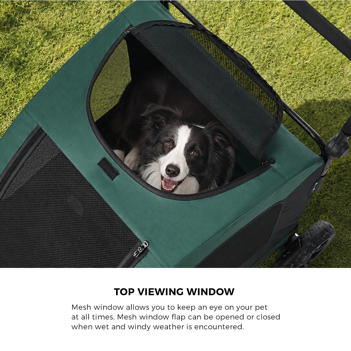 Alopet Pet Stroller Dog Cat Pram Large Carrier Cat Travel Foldable Strollers