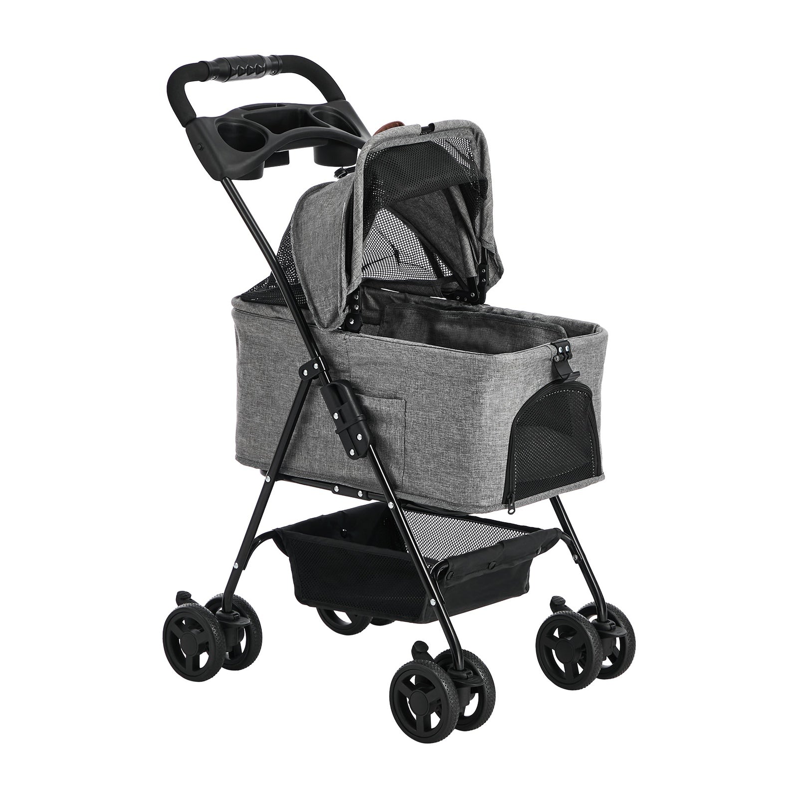 Alopet Pet Stroller Pram Dog Cat Removable Carrier Travel Pushchair Foldable