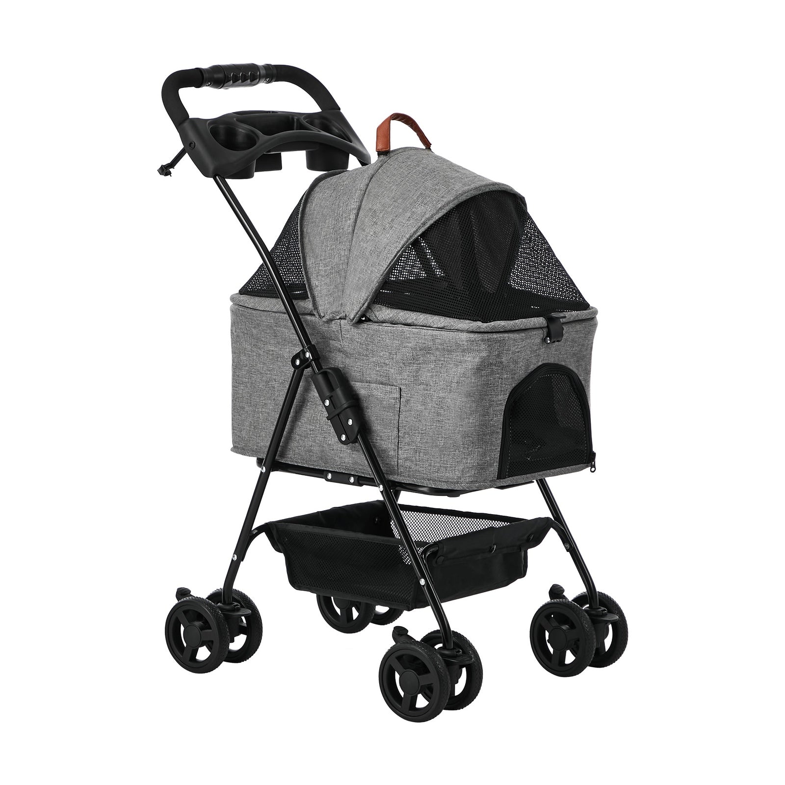 Alopet Pet Stroller Pram Dog Cat Removable Carrier Travel Pushchair Foldable