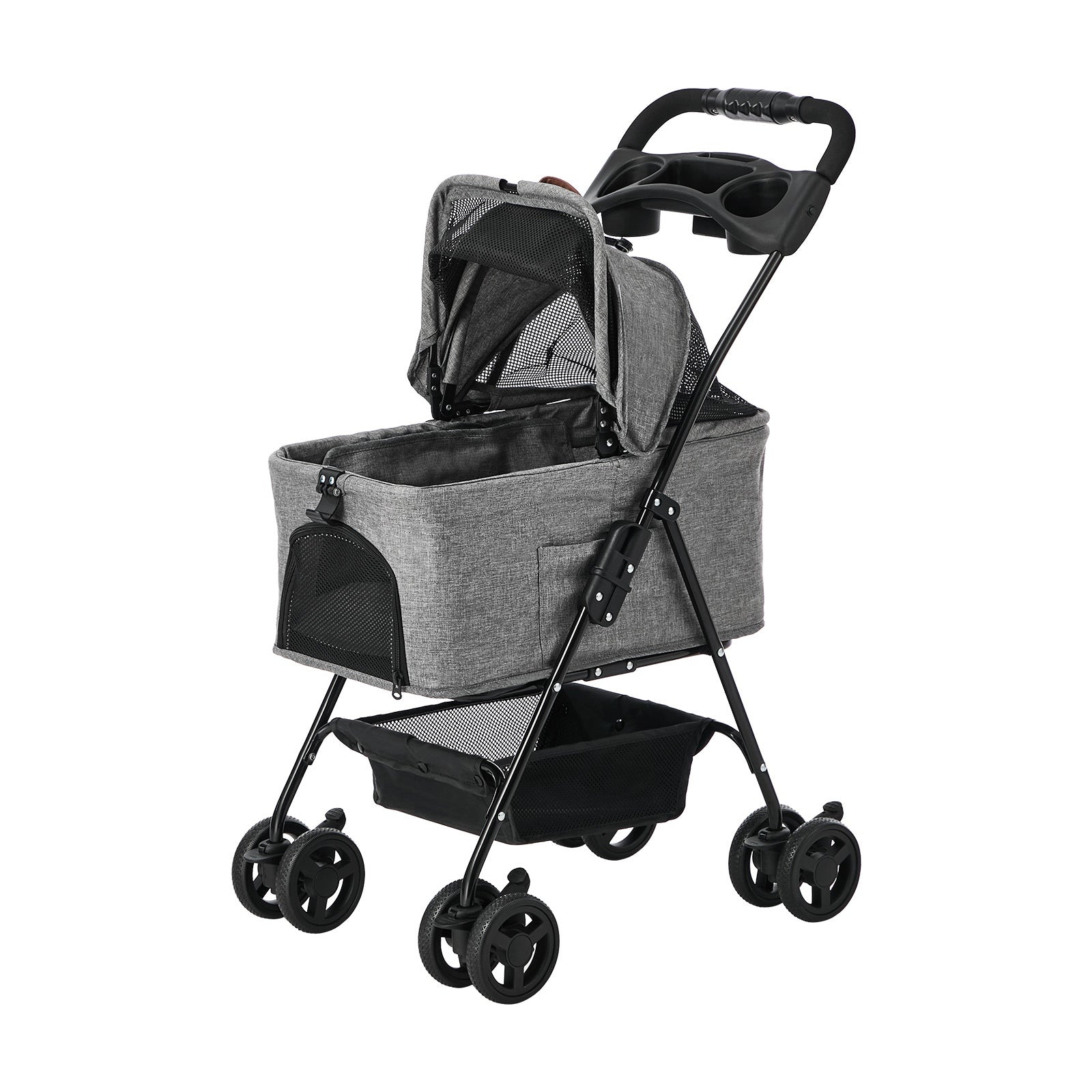 Alopet Pet Stroller Pram Dog Cat Removable Carrier Travel Pushchair Foldable