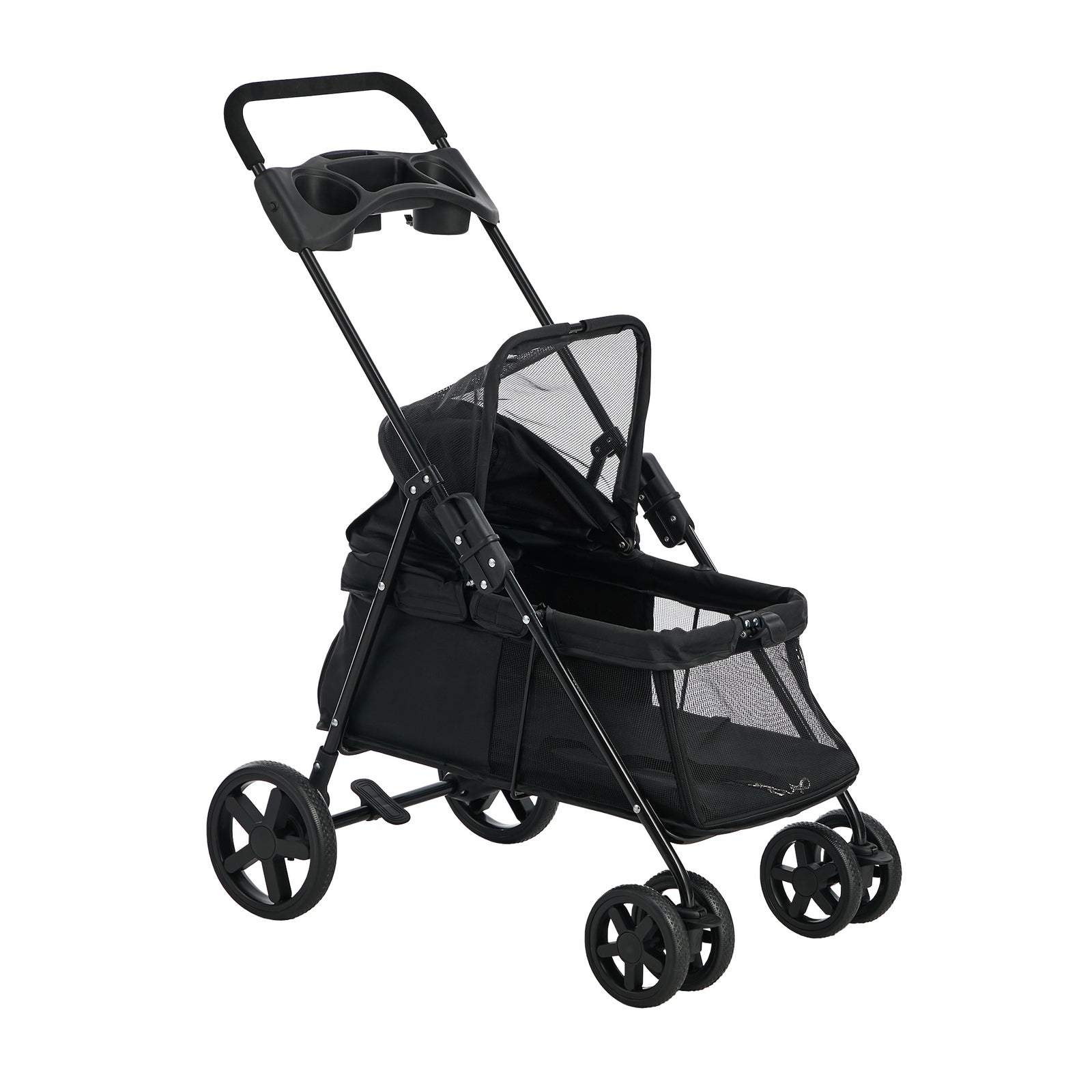 Alopet Pet Stroller for Small Medium Dogs & Cats Travel Foldable Lockable Wheels