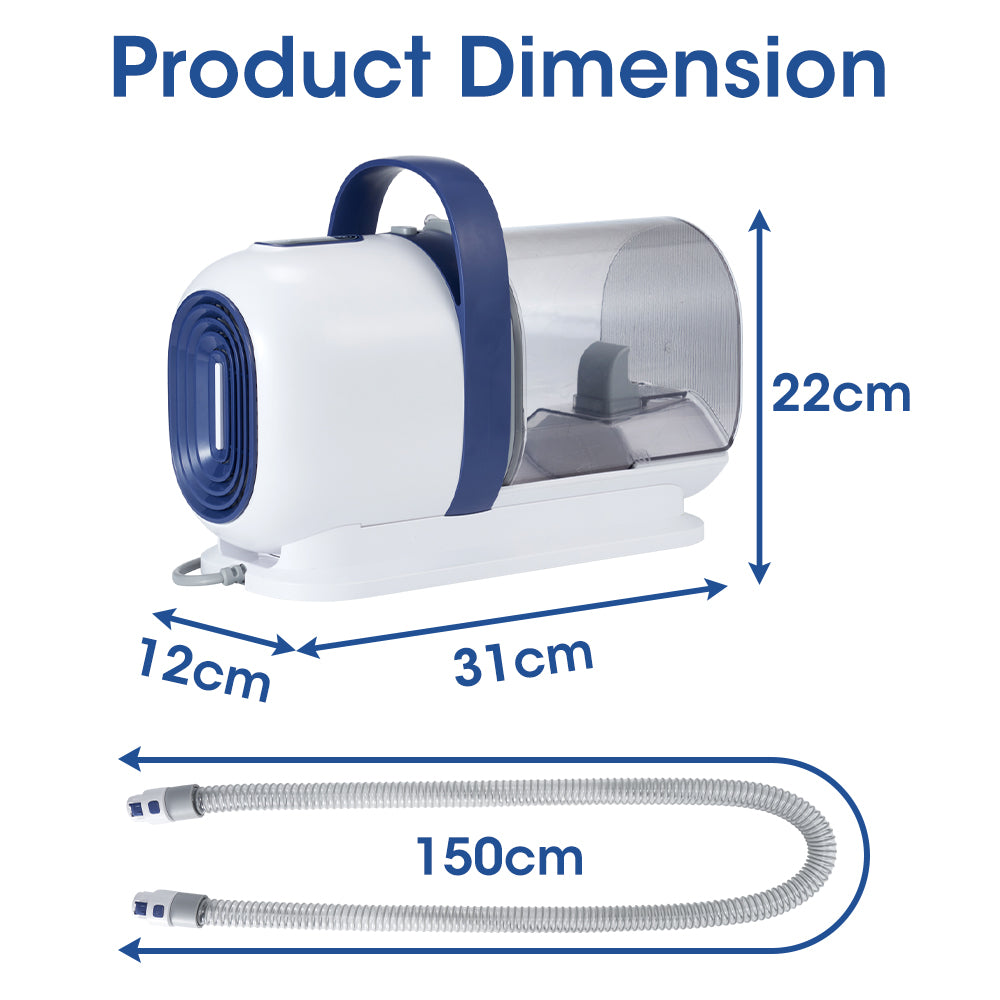 Petzly Pet Grooming Kit 7 in 1 Kit Cat Dog Pet Hair Vacuum Blue - Sunyee