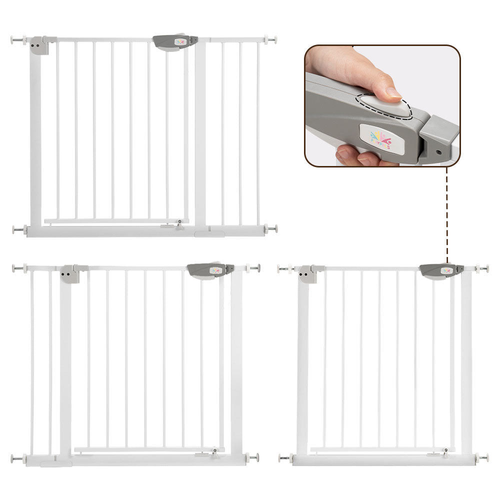 Playpals Adjustable Metal Baby Safety Security Gate with Pressure Mount Fastening S/M/L - Sunyee