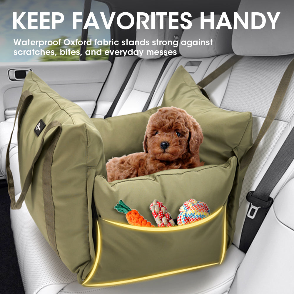 Petzly 3-IN-1 Dog Car Seat Detachable Dog Sofa with Side Pocket - Sunyee