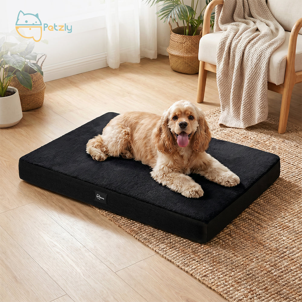 Petzly Dog Bed Mat Built-In Handle Machine Washable Cover For Pet