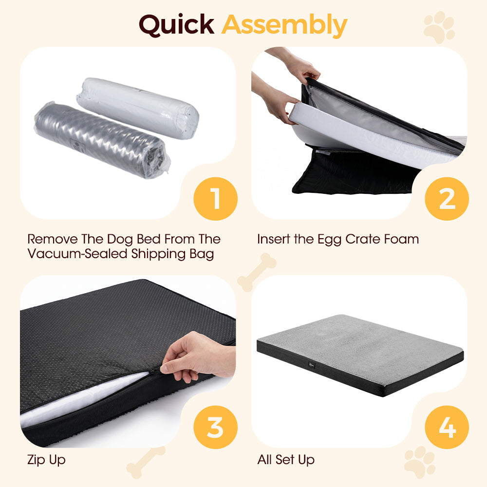 Petzly Dog Bed Mat for Pet Machine Washable Cover Waterproof Liner