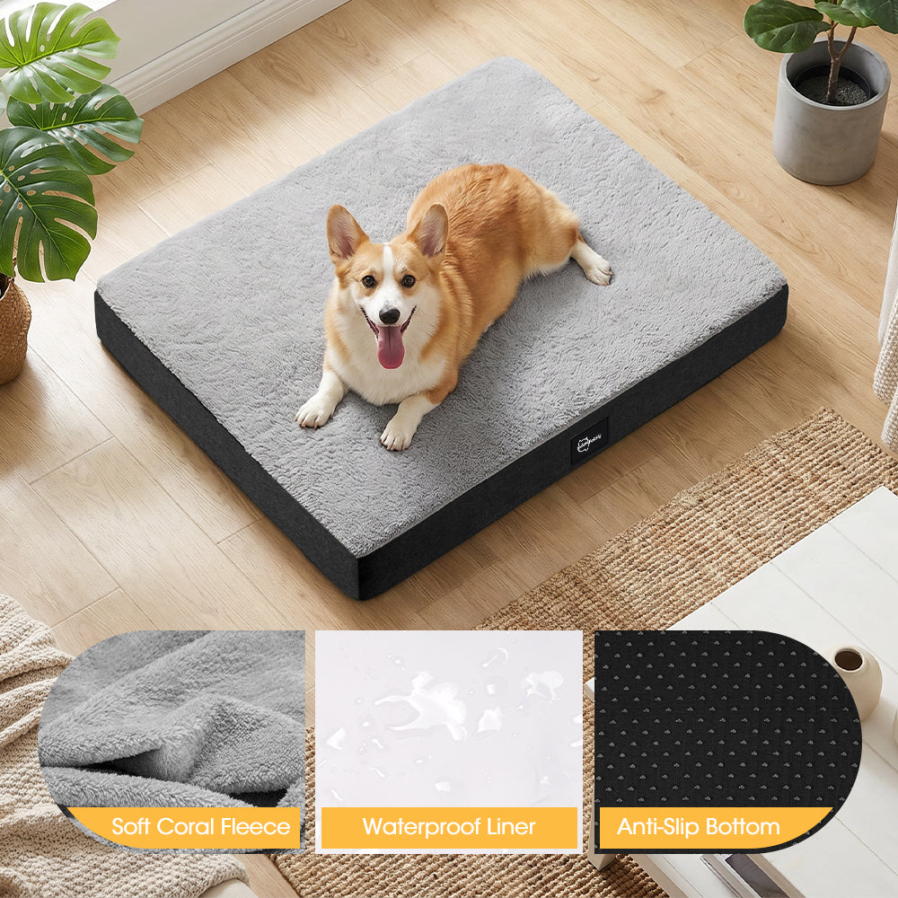 Petzly Dog Bed Mat Built-In Handle Machine Washable Cover For Pet