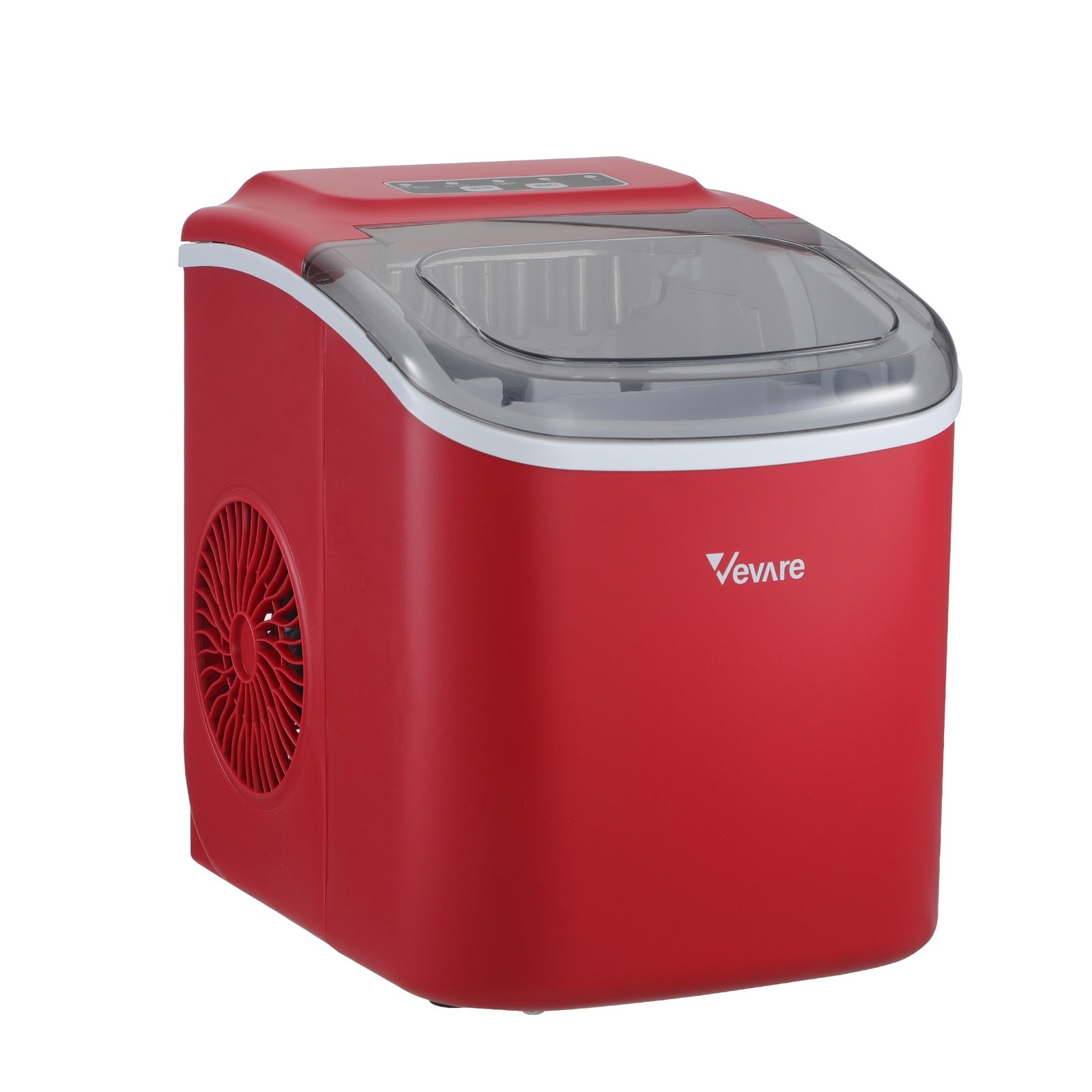 Vevare Portable Ice Maker Machine Ice Cube Tray 12kg Bar Countertop Red - Sunyee