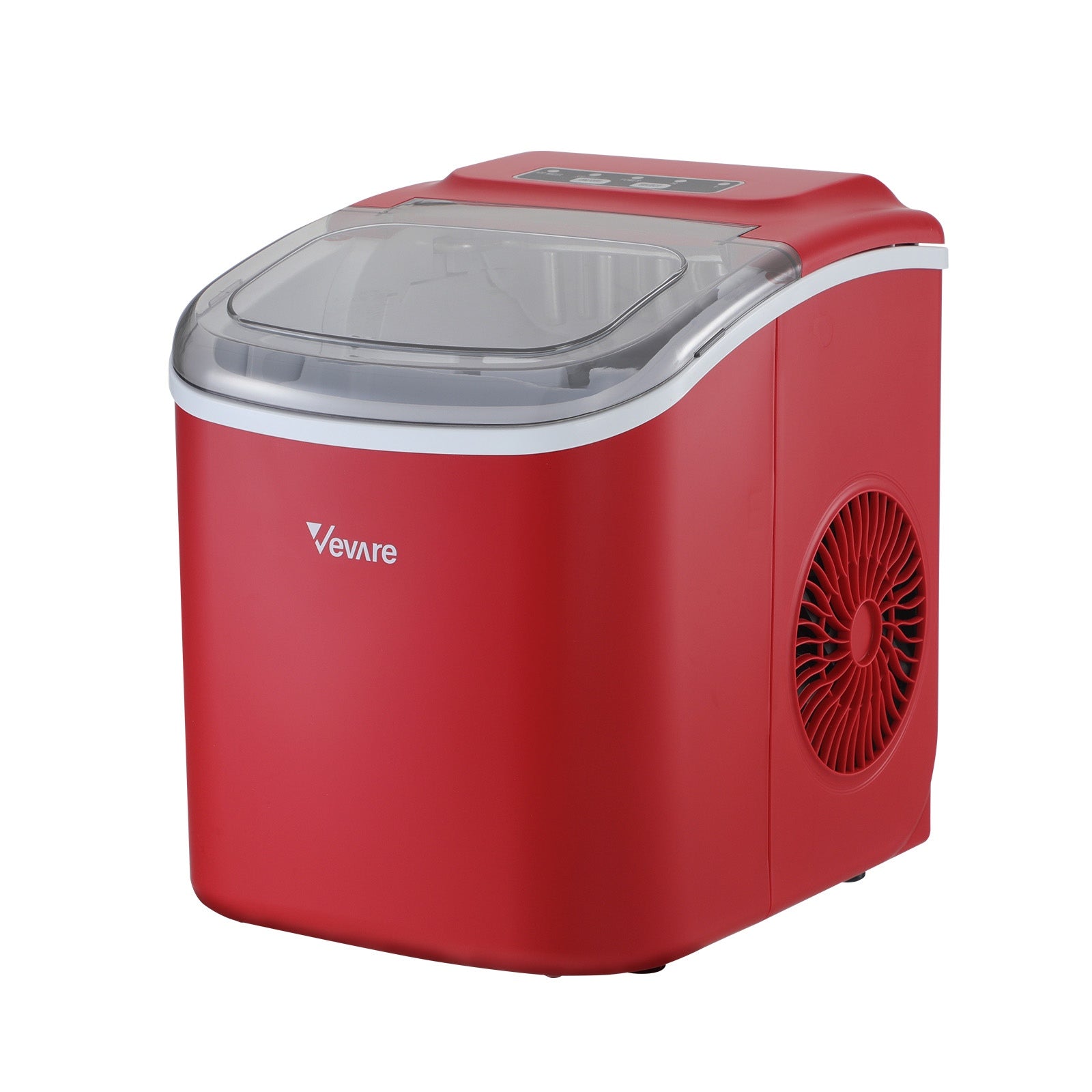 Vevare Portable Ice Maker Machine Ice Cube Tray 12kg Bar Countertop Red - Sunyee