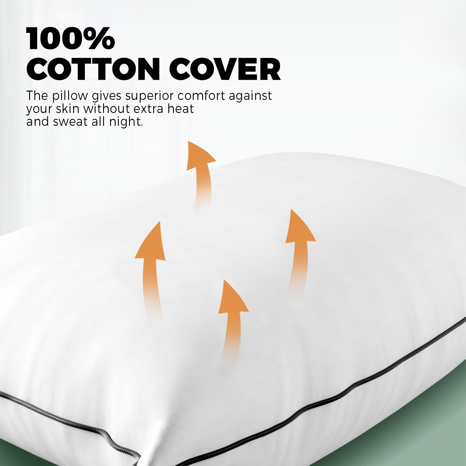 Bedra Microfibre Pillow Hotel Cotton Cover Home Soft Quality Luxury 4pcs - Sunyee