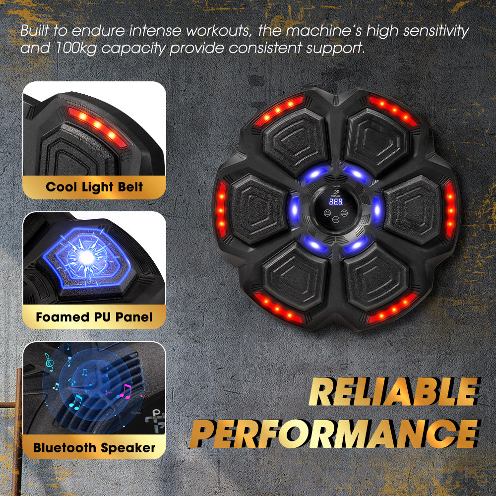 ProPulse Punching Boxing Machine Electronic Music Bluetooth Training 9 Speeds - Sunyee