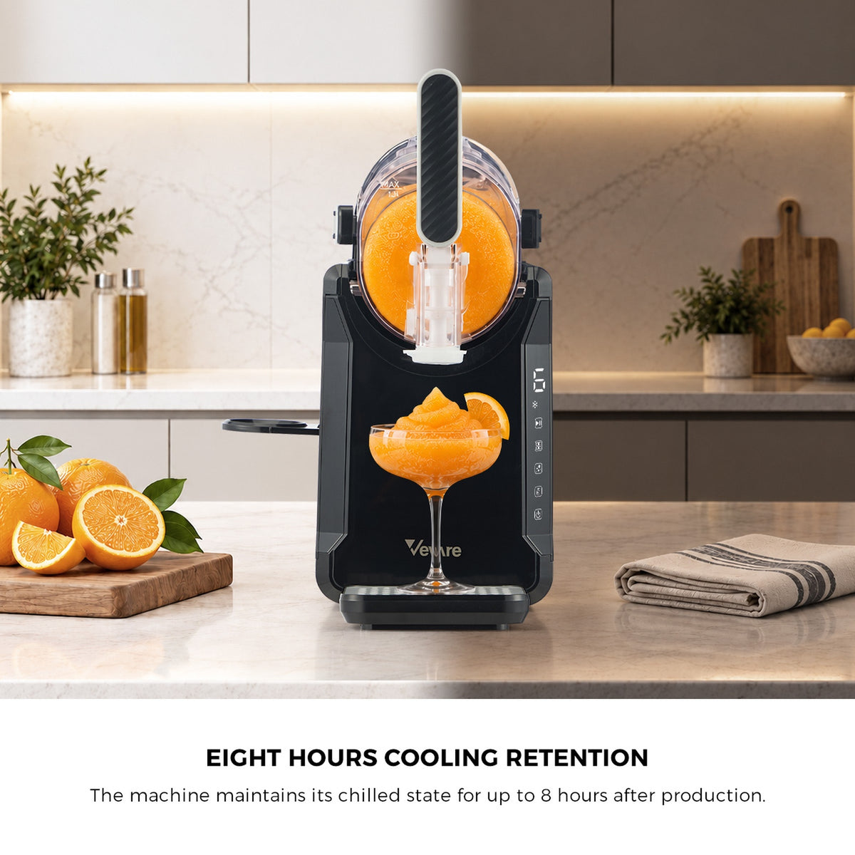 Vevare 3-in-1 Slushie Machine Chill Maker Ice Cream Slush Cold Drinks Home Black - Sunyee