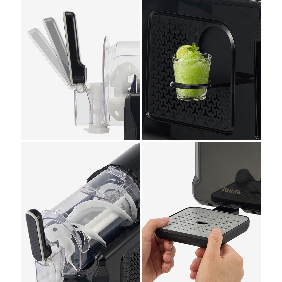 Vevare 3-in-1 Slushie Machine Chill Maker Ice Cream Slush Cold Drinks Home Black - Sunyee