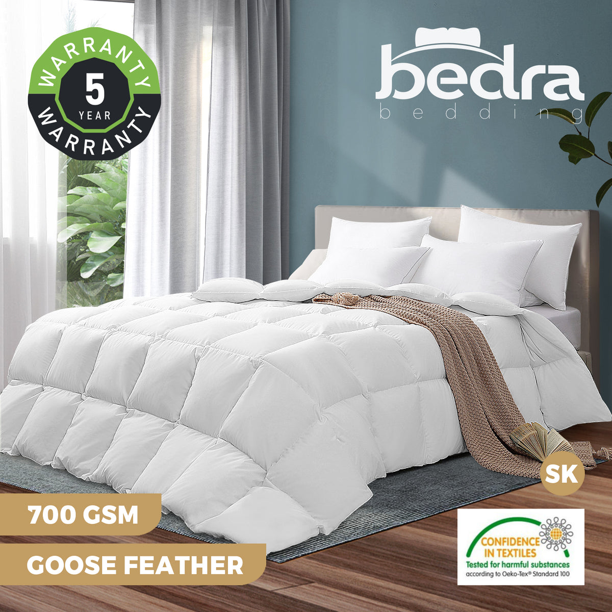 Bedra 500/700GSM Goose Down Quilt Duvet Doona Winter Summer Blanket