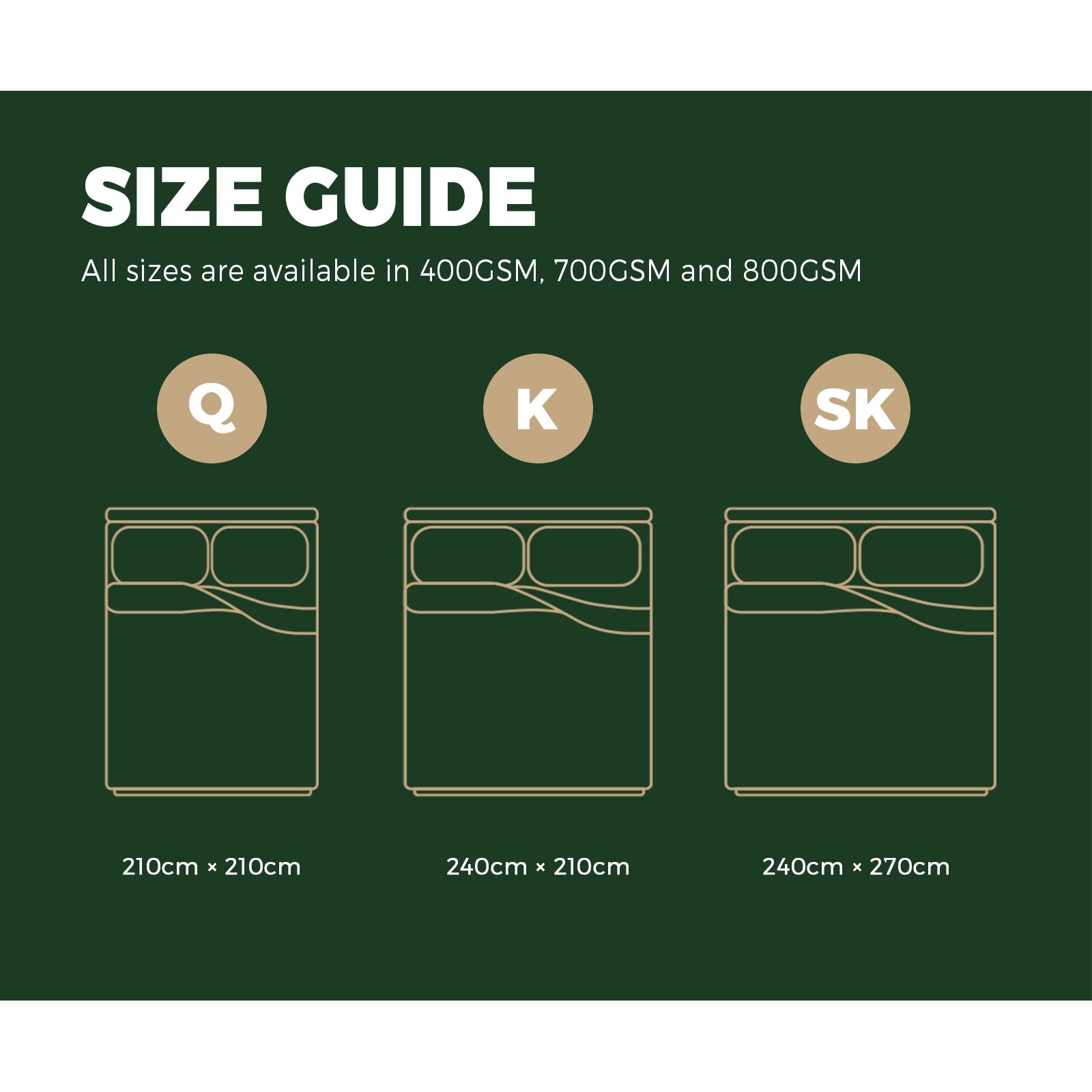 Bedra Microfibre Bamboo Quilt 400GSM Microfiber Winter Duvet Doona Blanket - Sunyee