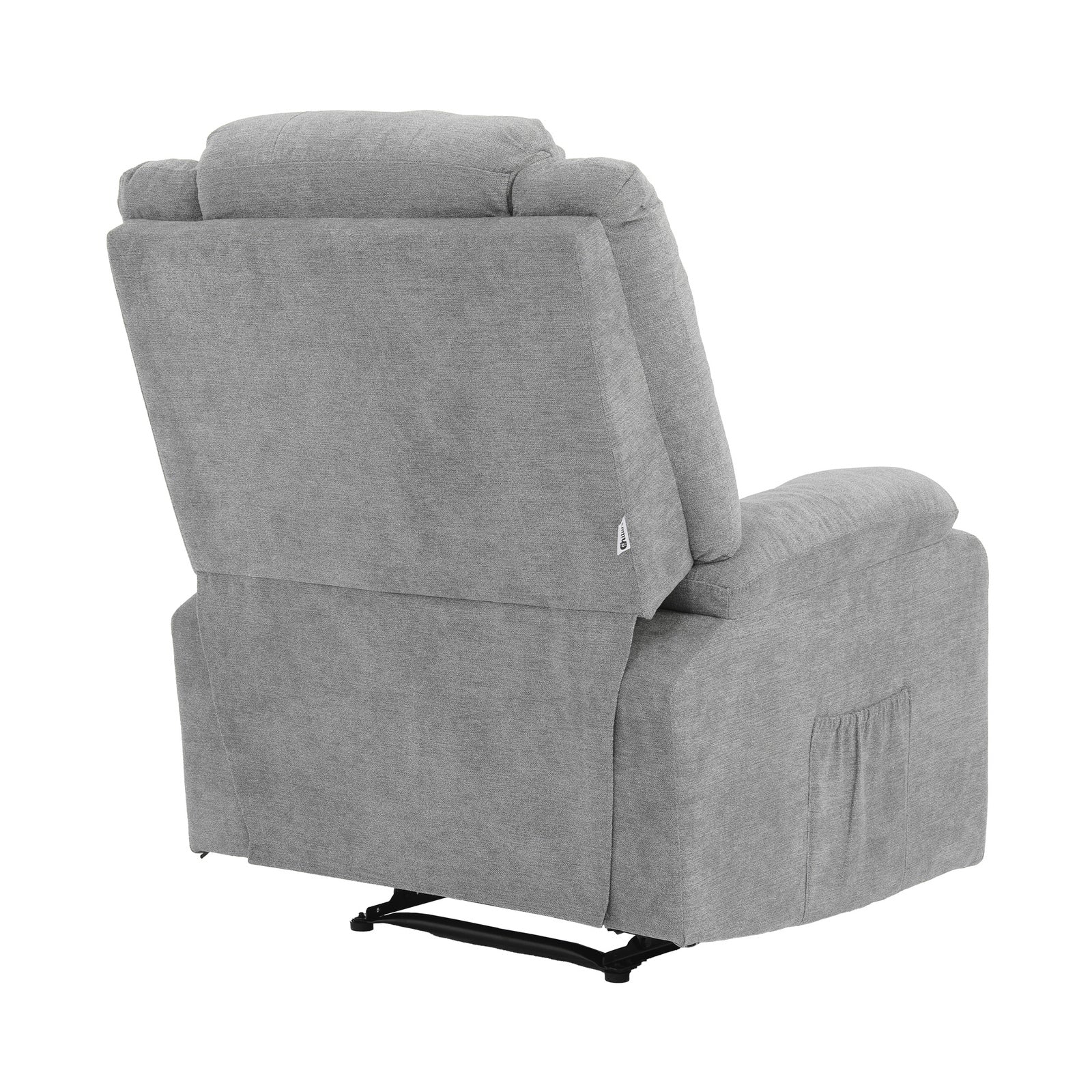 Oikiture Recliner Chair ArmChair Padded Lounge With Side Pocket Polyester/PU - Sunyee