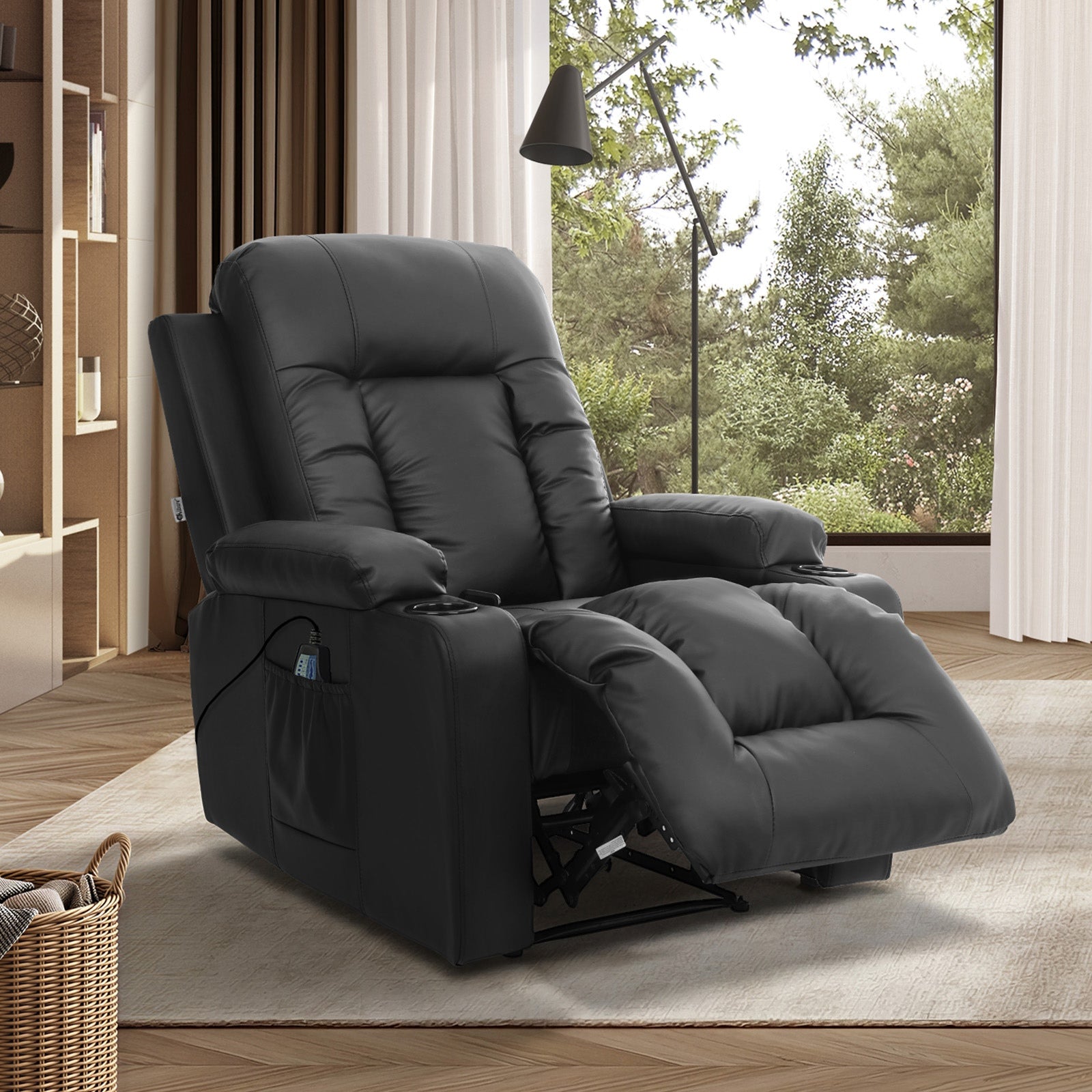 Oikiture Recliner Chair Heated Massage Armchair Lounge Sofa