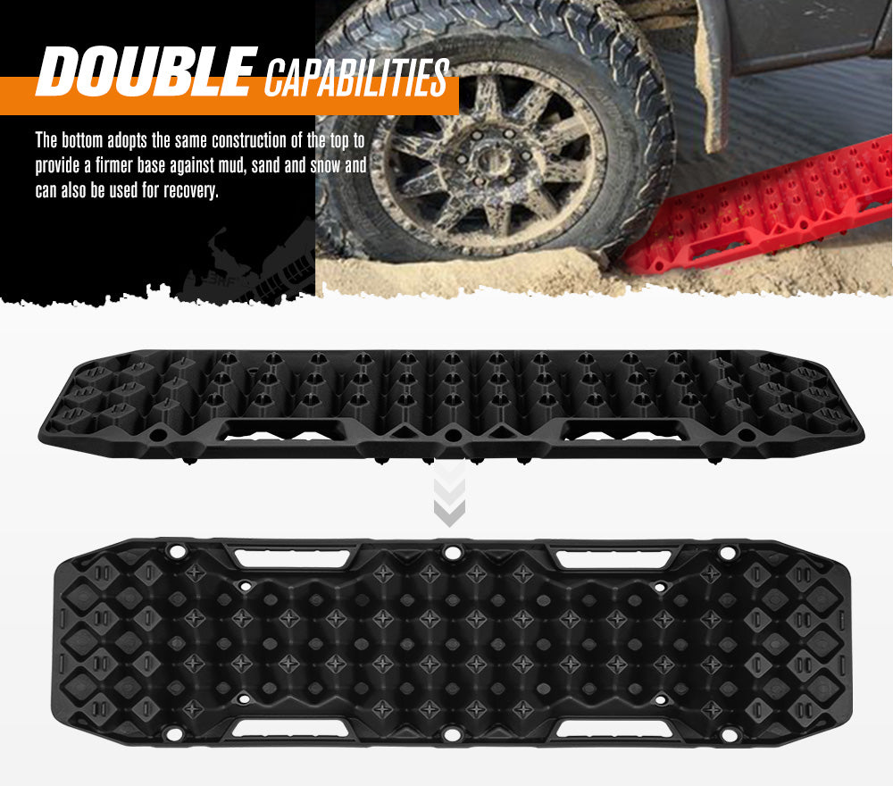 BUNKER INDUST Off-Road Traction Boards with Jack Lift Base, 2 Pcs Recovery  Tracks Traction Mat for 4X4 Jeep Mud, Sand, Snow Traction Ladder-Red Tire  Traction Tool : : Car & Motorbike