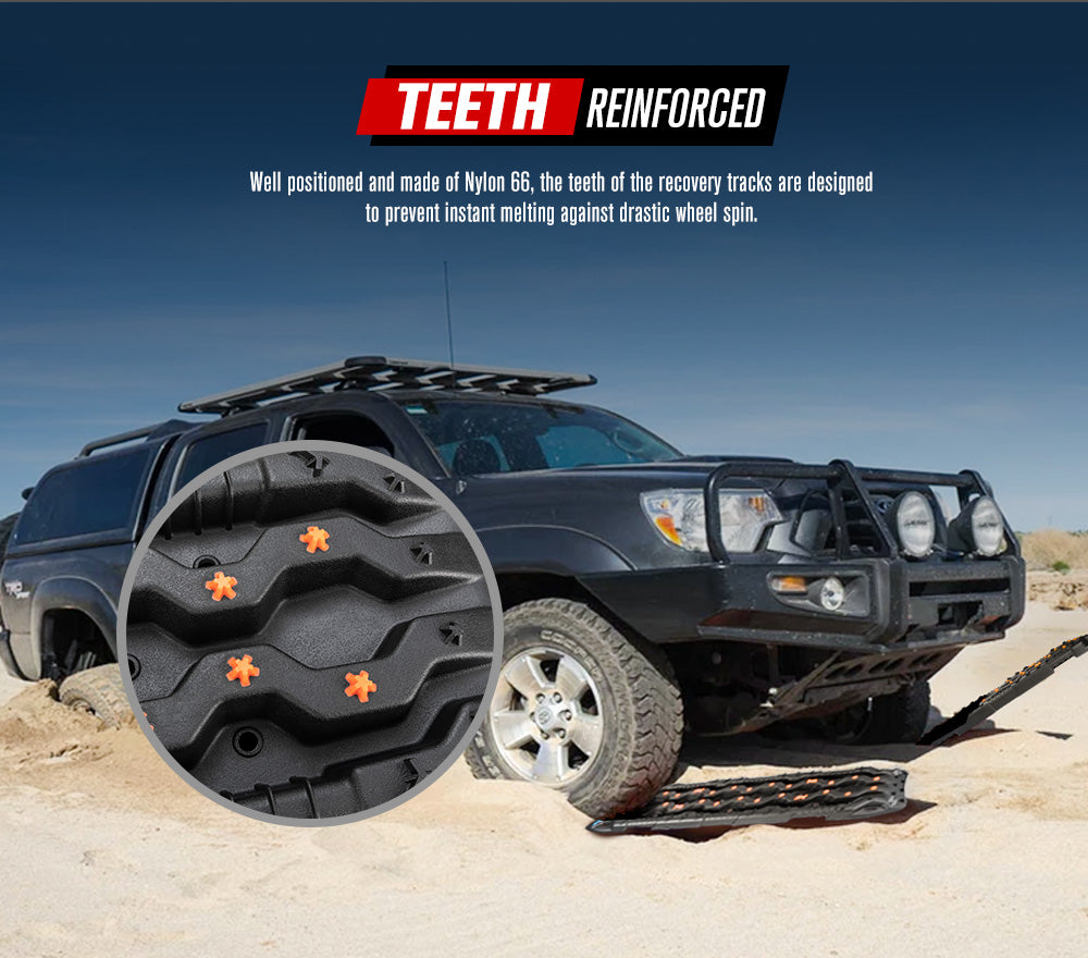 Fieryred Recovery Tracks /w Mounting Pins 15T Board 4WD Sand Track Snow Mud 4x4 - Sunyee