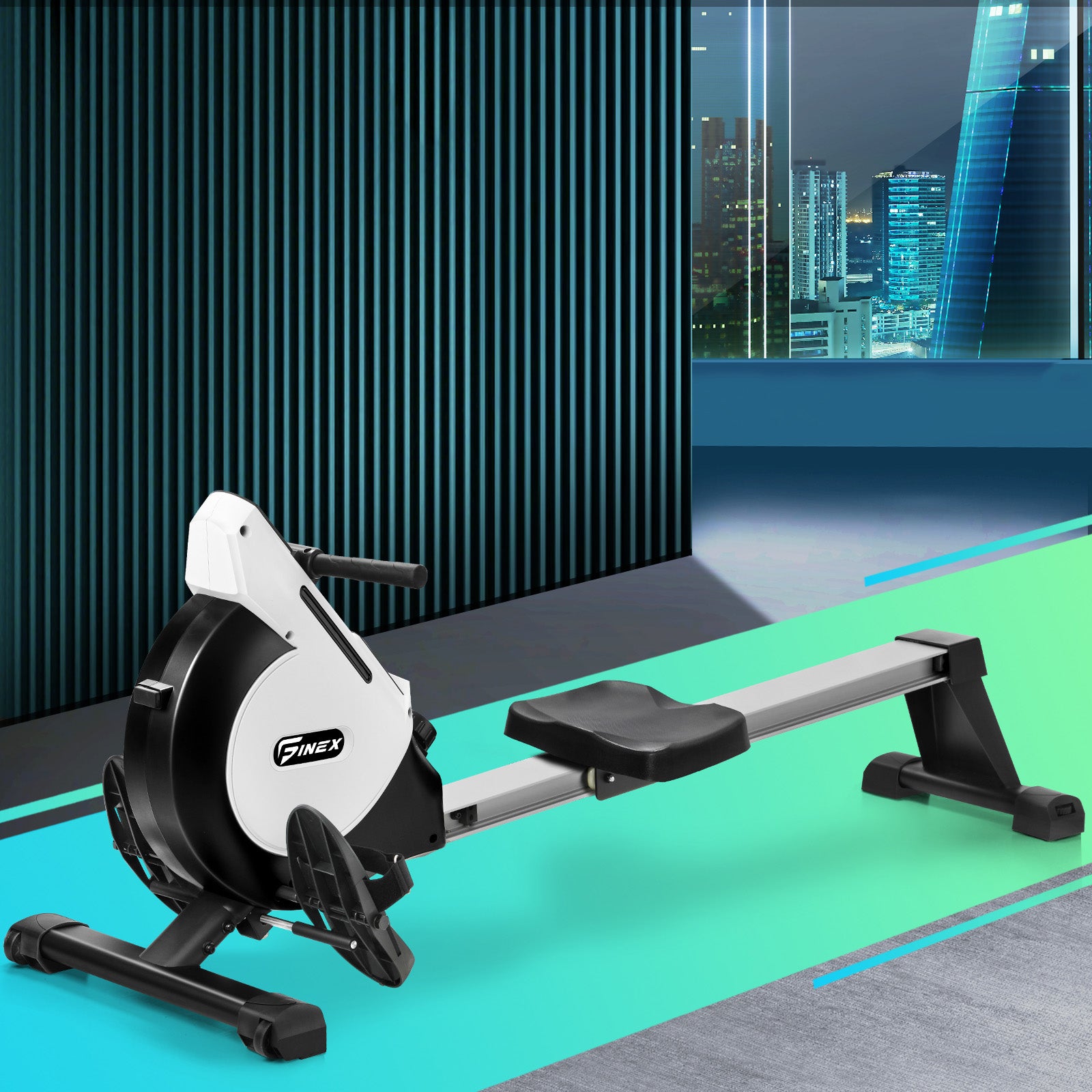 Finex Rowing Machine Magnetic Resistance Rower Fitness Home Gym Cardio