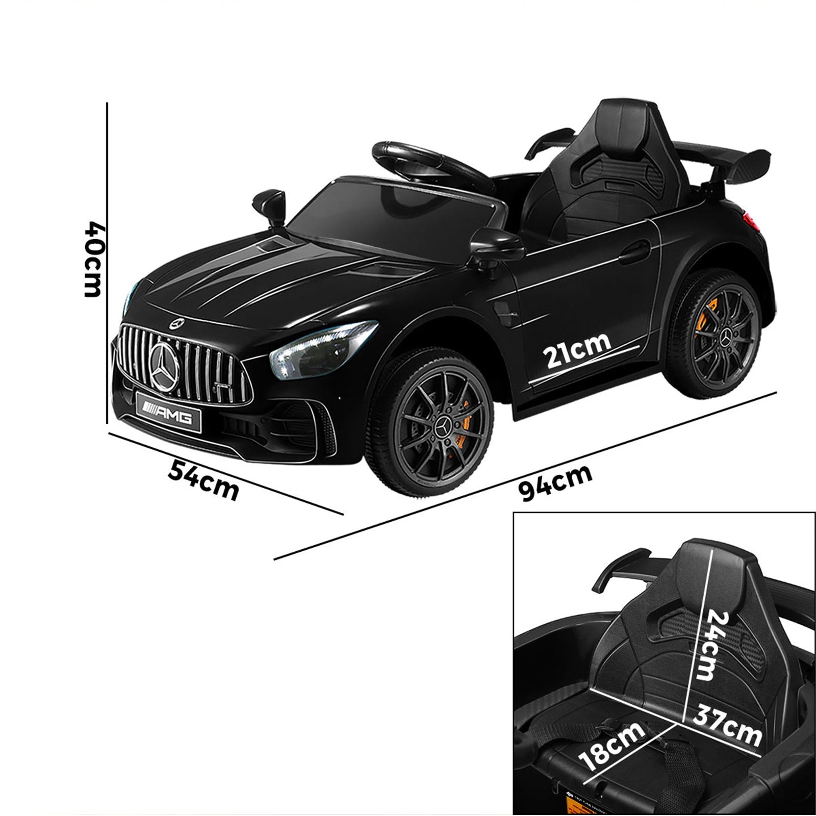 Kids Ride On Car Mercedes-Benz AMG GTR Licensed Electric Vehicle Toy w/ Remote - Sunyee