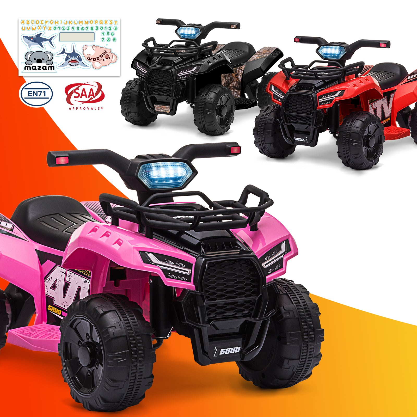 Mazam Kids Ride On Car Electric ATV Bike Vehicle Toy for Toddlers Rechargeable - Sunyee