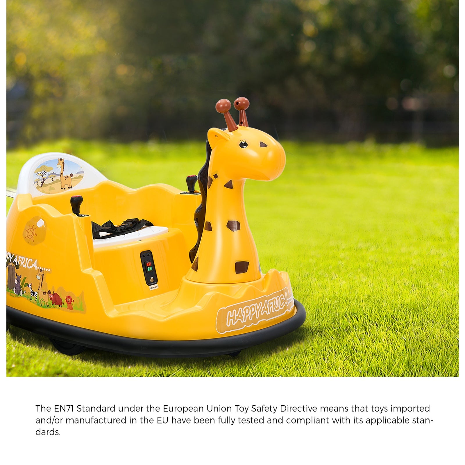 Mazam Kids Ride on Car Electric Cars Bumper Toys Remote Control Light Giraffe - Sunyee