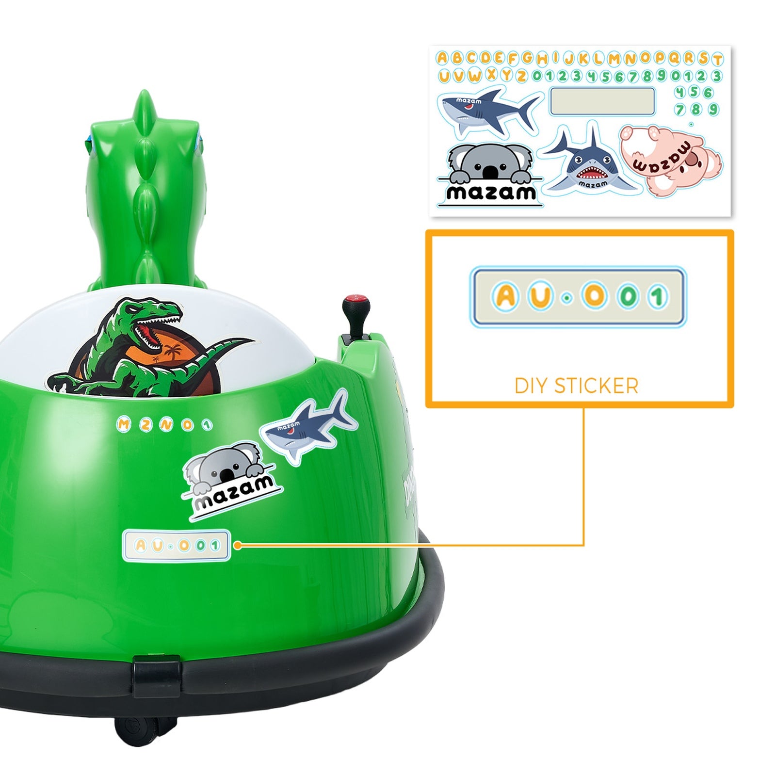 Mazam Kids Ride on Car Bumper Electric Cars Toy Remote Control Spray Led Trex - Sunyee
