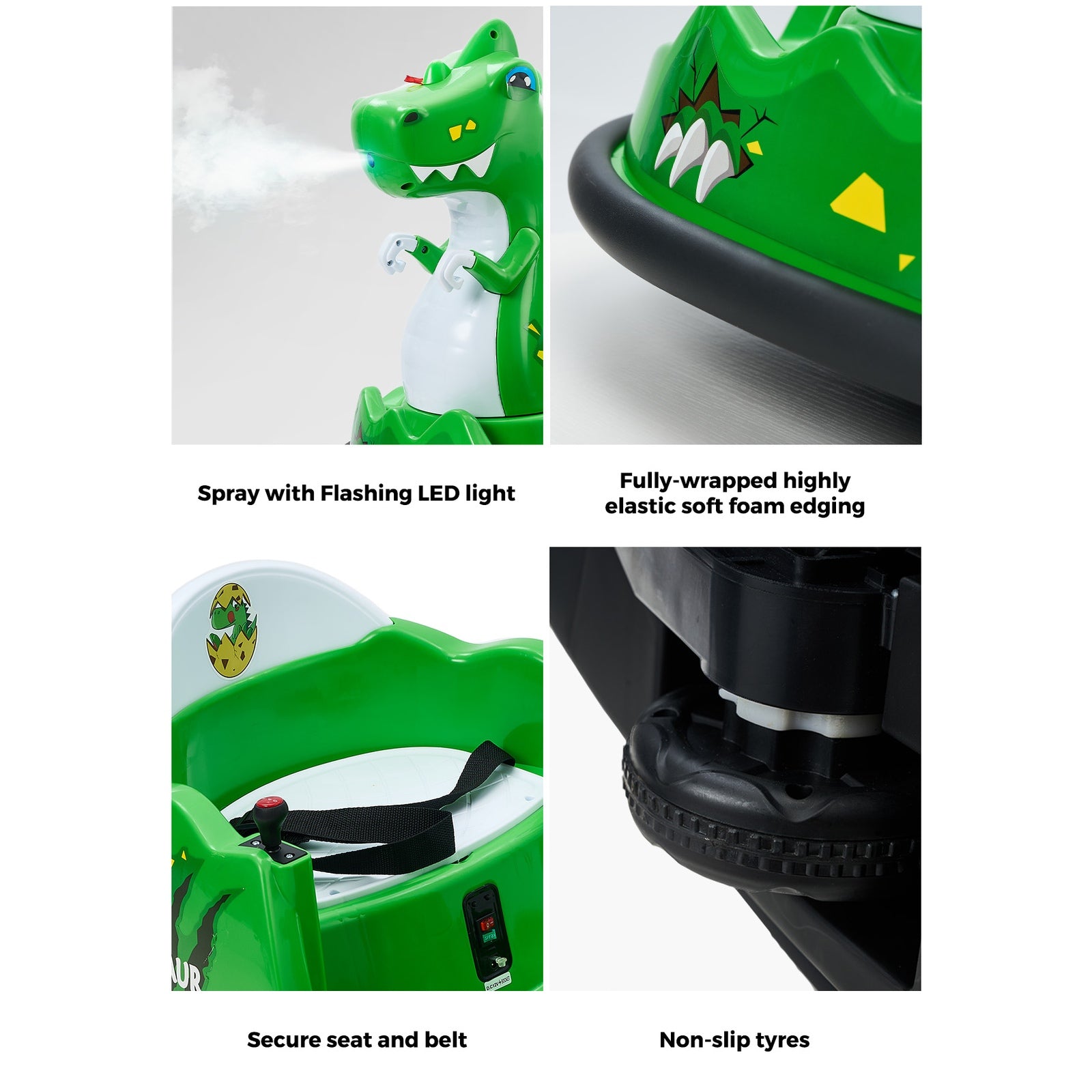 Mazam Kids Ride on Car Bumper Electric Cars Toy Remote Control Spray Led Trex - Sunyee