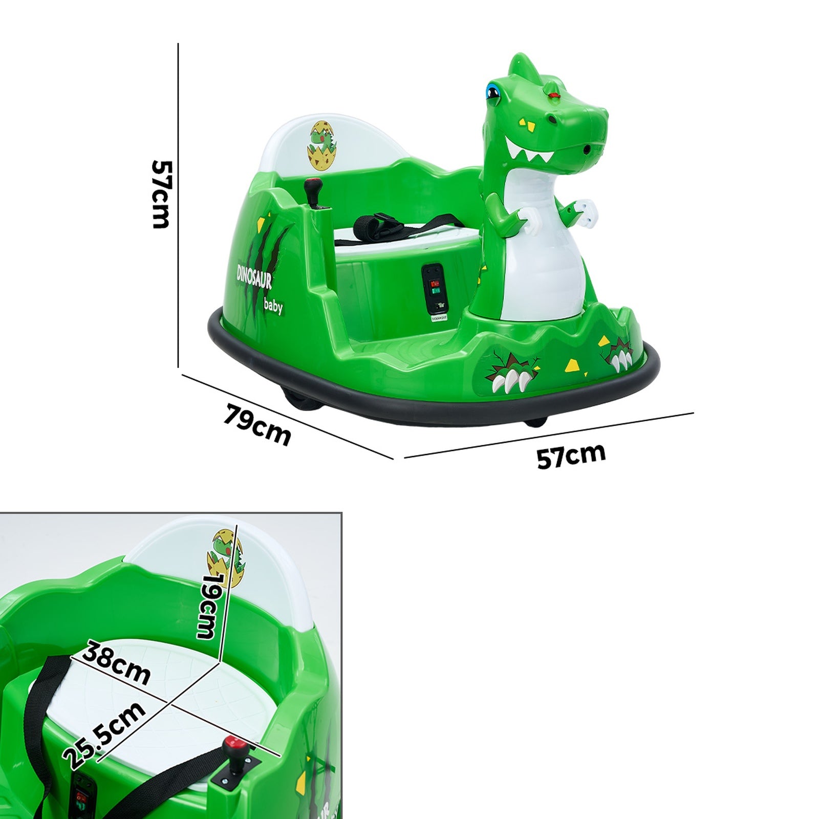 Mazam Kids Ride on Car Bumper Electric Cars Toy Remote Control Spray Led Trex - Sunyee
