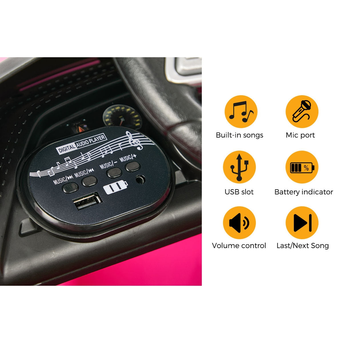 Kids Ride On Car 12V Mercedes-Benz Licensed Remote Control Toy Pink