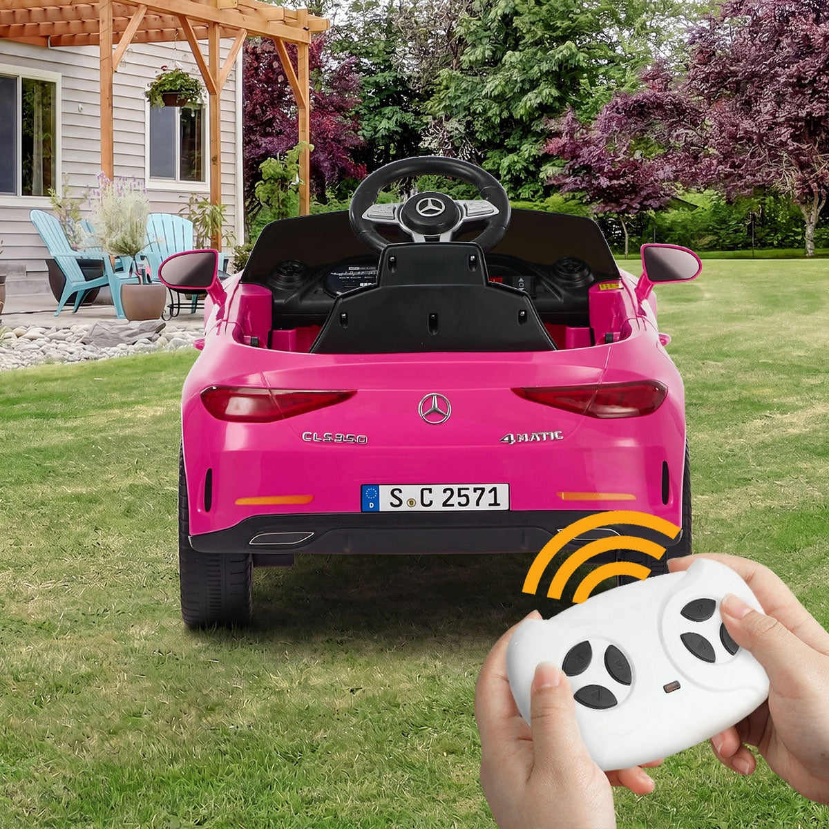 Kids Ride On Car 12V Mercedes-Benz Licensed Remote Control Toy Pink