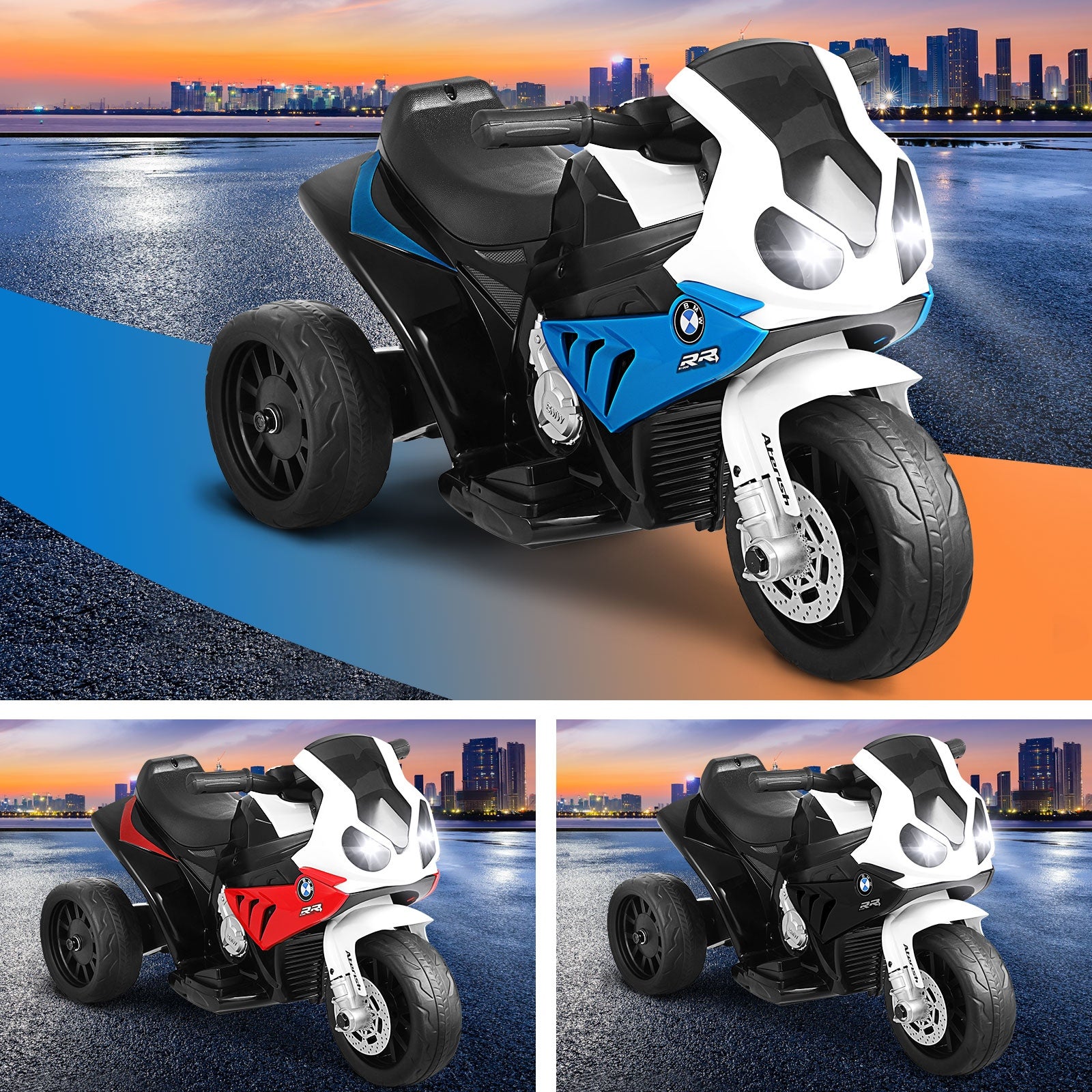 BMW Ride On Motorbike Kids Battery Powered Motorcycle Toy Electric Police Car - Sunyee