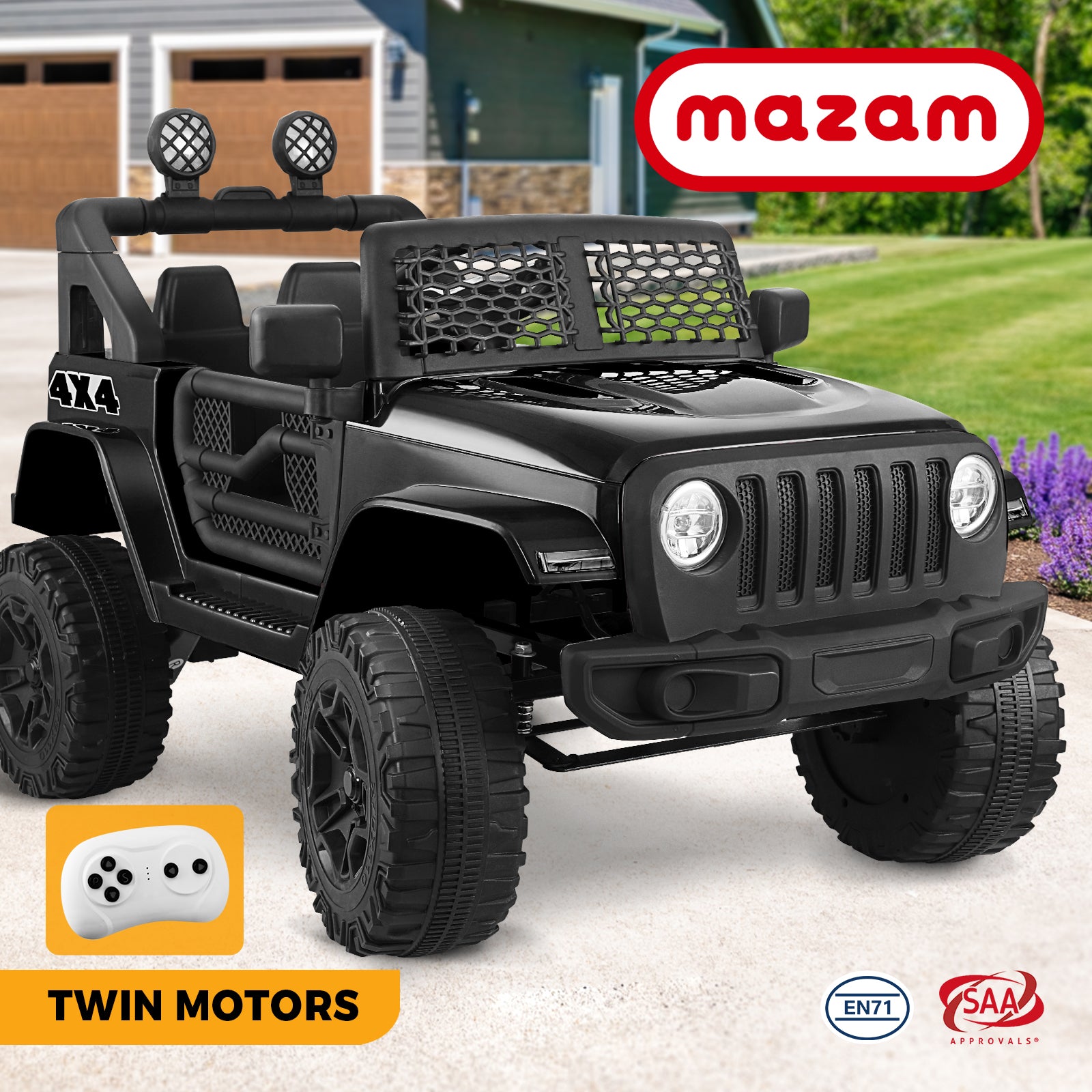 Mazam Kids Ride On Car 12V Electric Jeep Remote Vehicle Toy Cars Gift LED light - Sunyee