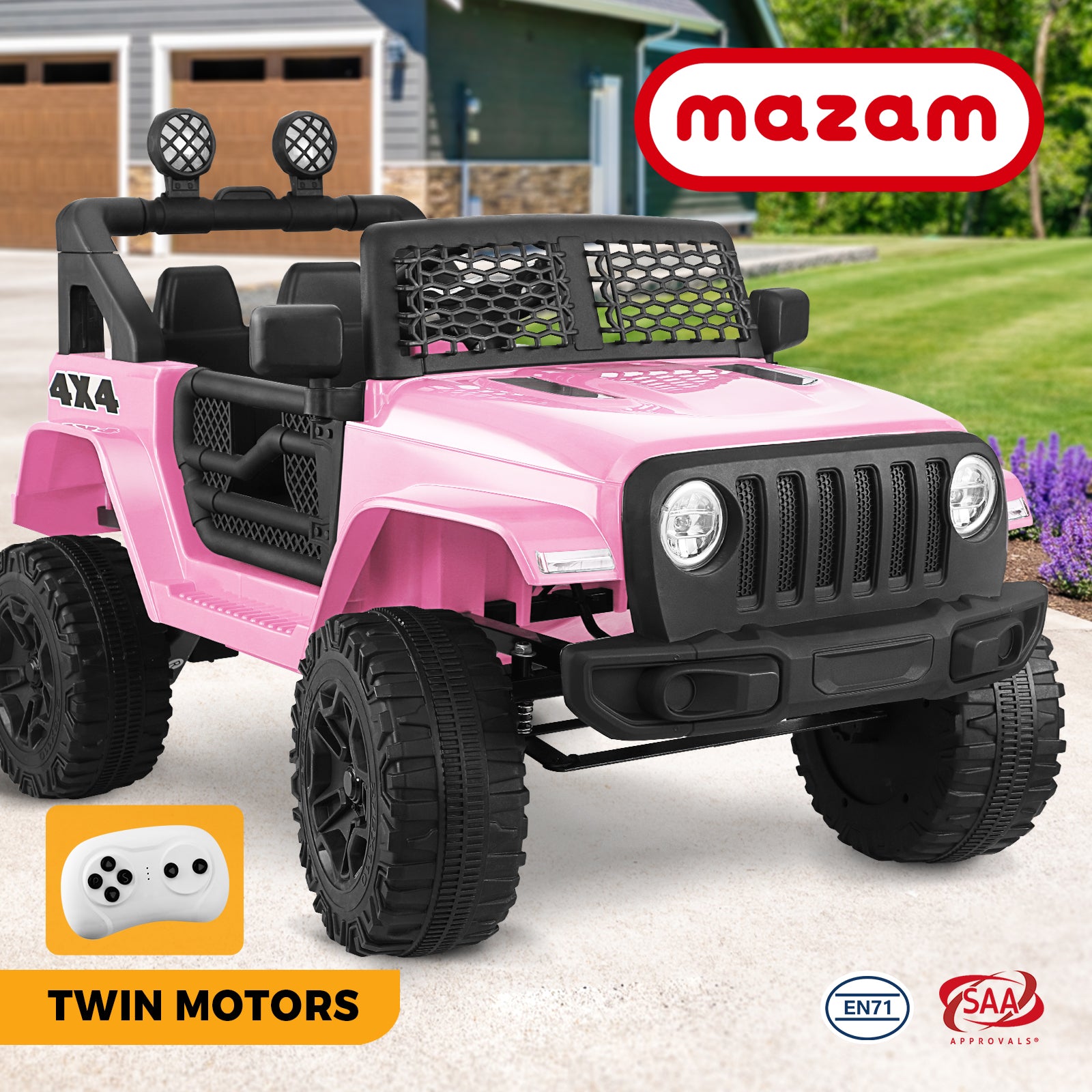 Mazam Kids Ride On Car 12V Electric Jeep Remote Vehicle Toy Cars Gift LED light - Sunyee