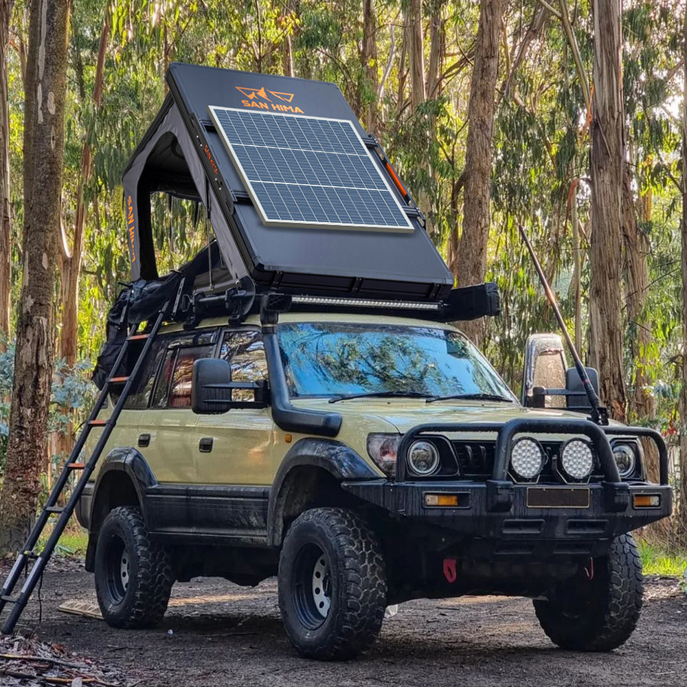 San Hima Kalbarri Gen 2 Roof Top Tent Hardshell With Ladder + 130W Solar Panel - Sunyee