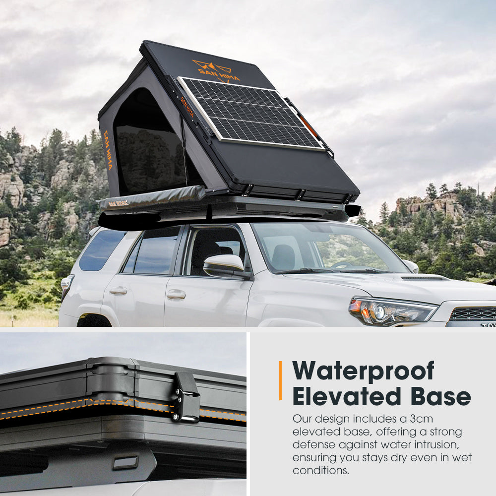 San Hima Kalbarri Gen 2 Rooftop Tent Hardshell + 130W Solar Panel - Sunyee