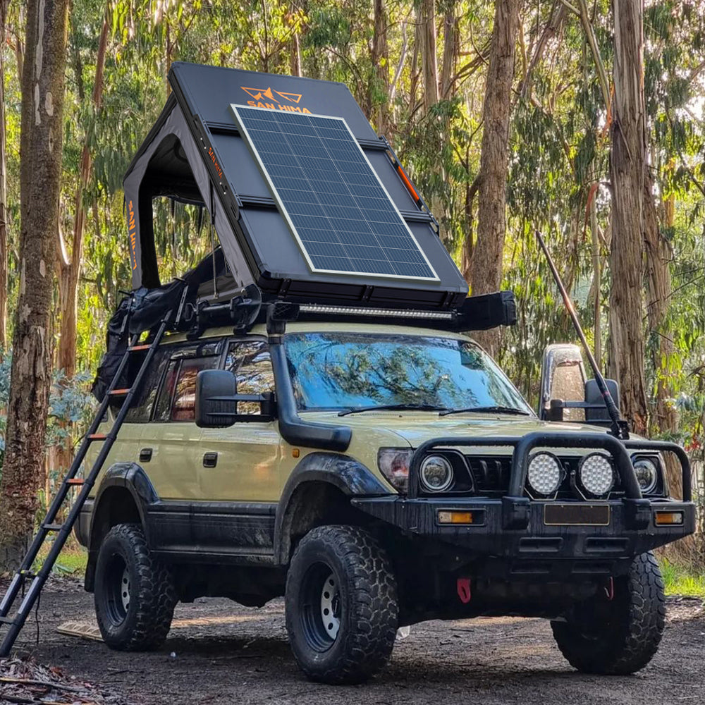 San Hima Kalbarri Gen 2 Roof Top Tent Hardshell With Ladder + 200W Solar Panel - Sunyee