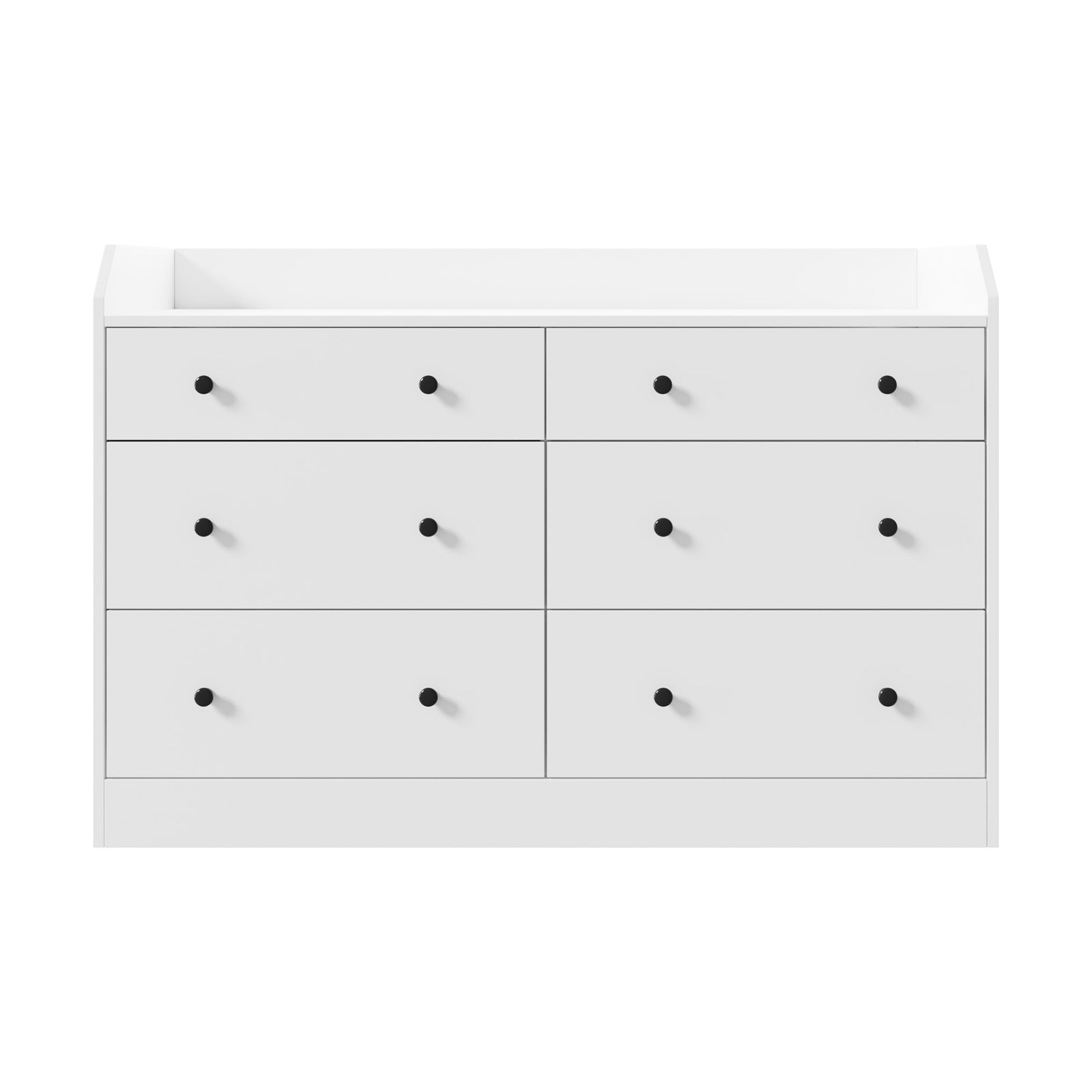Oikiture Buffet Sideboard Storage Cabinet Hallway Cupboard 6 Drawers White - Sunyee