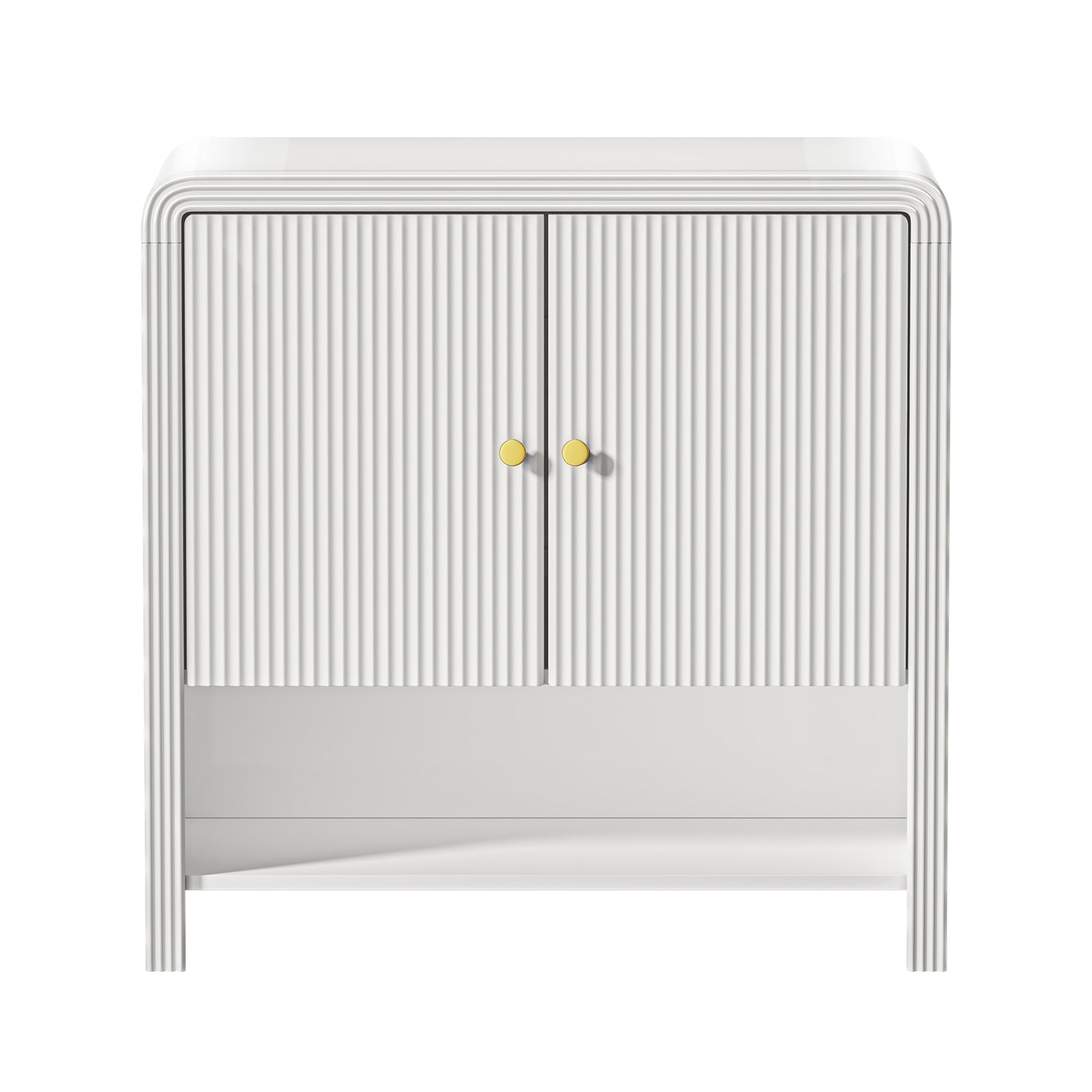 Oikiture Buffet Sideboard Storage Cabinet Kitchen Cupboard Hallway Table White - Sunyee