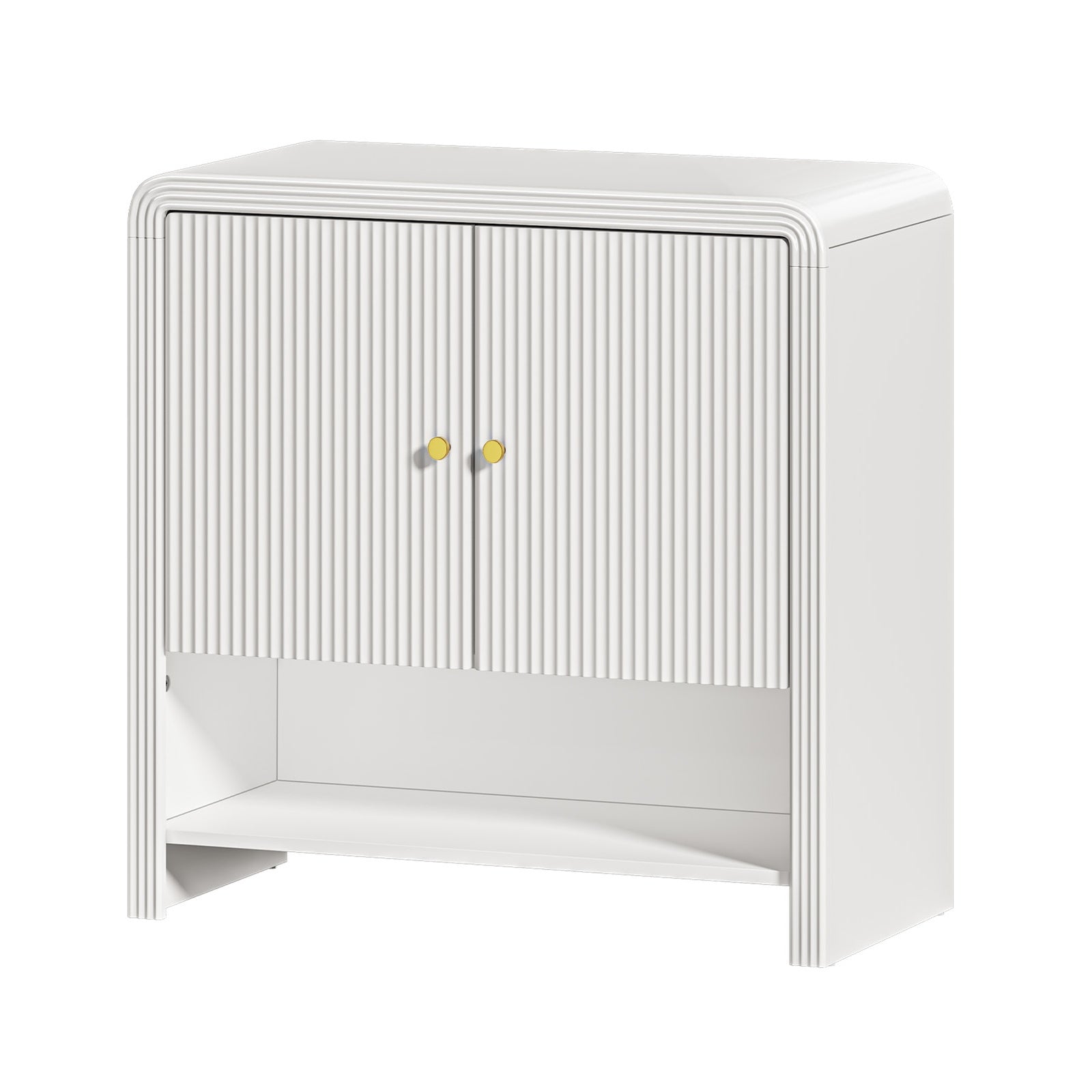 Oikiture Buffet Sideboard Storage Cabinet Kitchen Cupboard Hallway Table White - Sunyee