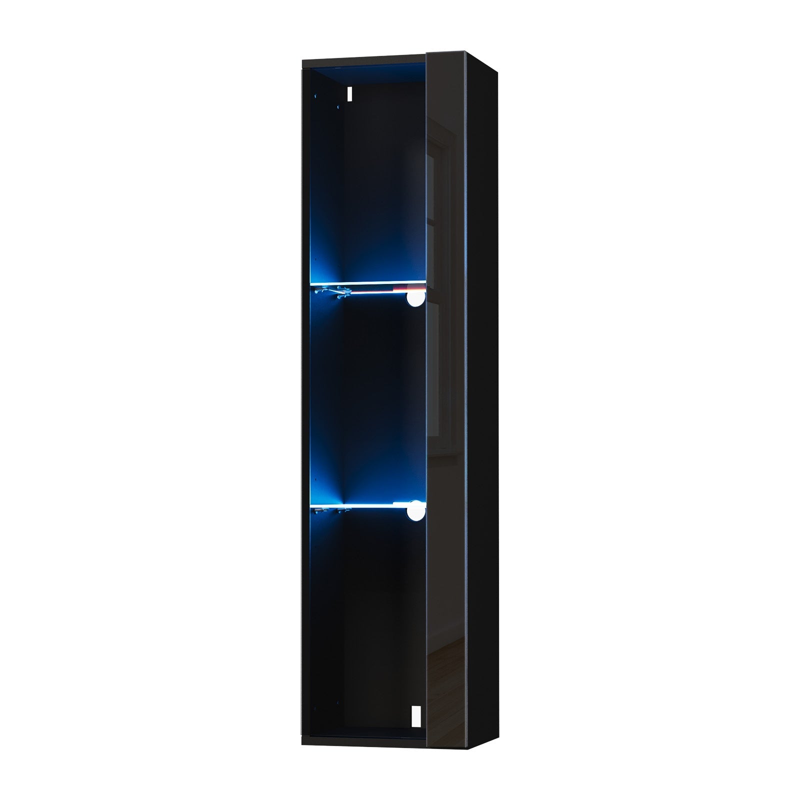 Oikiture Display Cabinet Sideboards Cupboard Wall Storage Unit LED Light 120cm